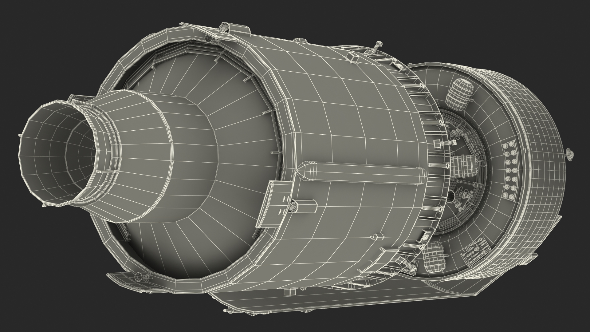 Heavy Lift Launch Rocket Stage-3 with Module 3D model