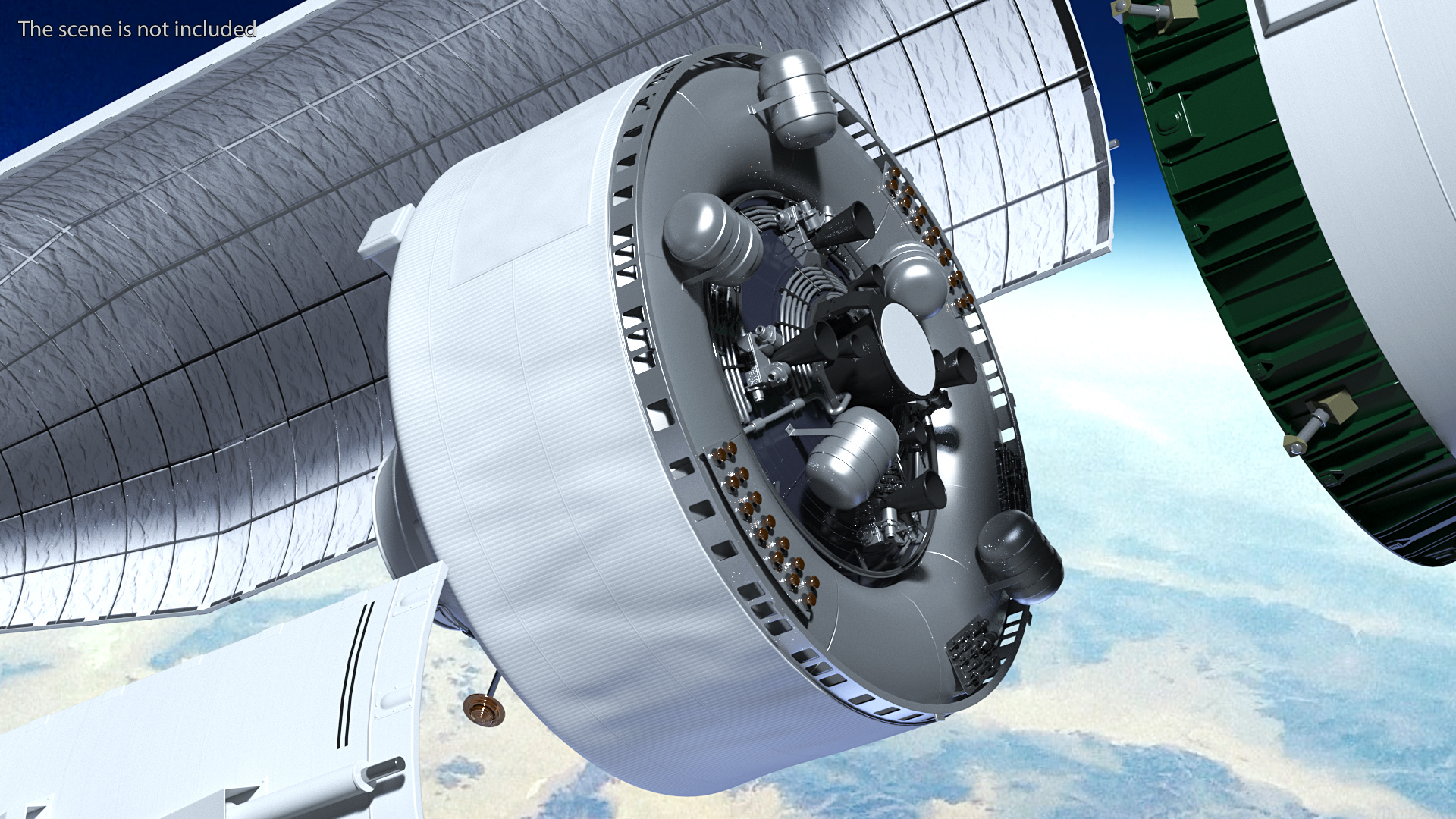 Heavy Lift Launch Rocket Stage-3 with Module 3D model