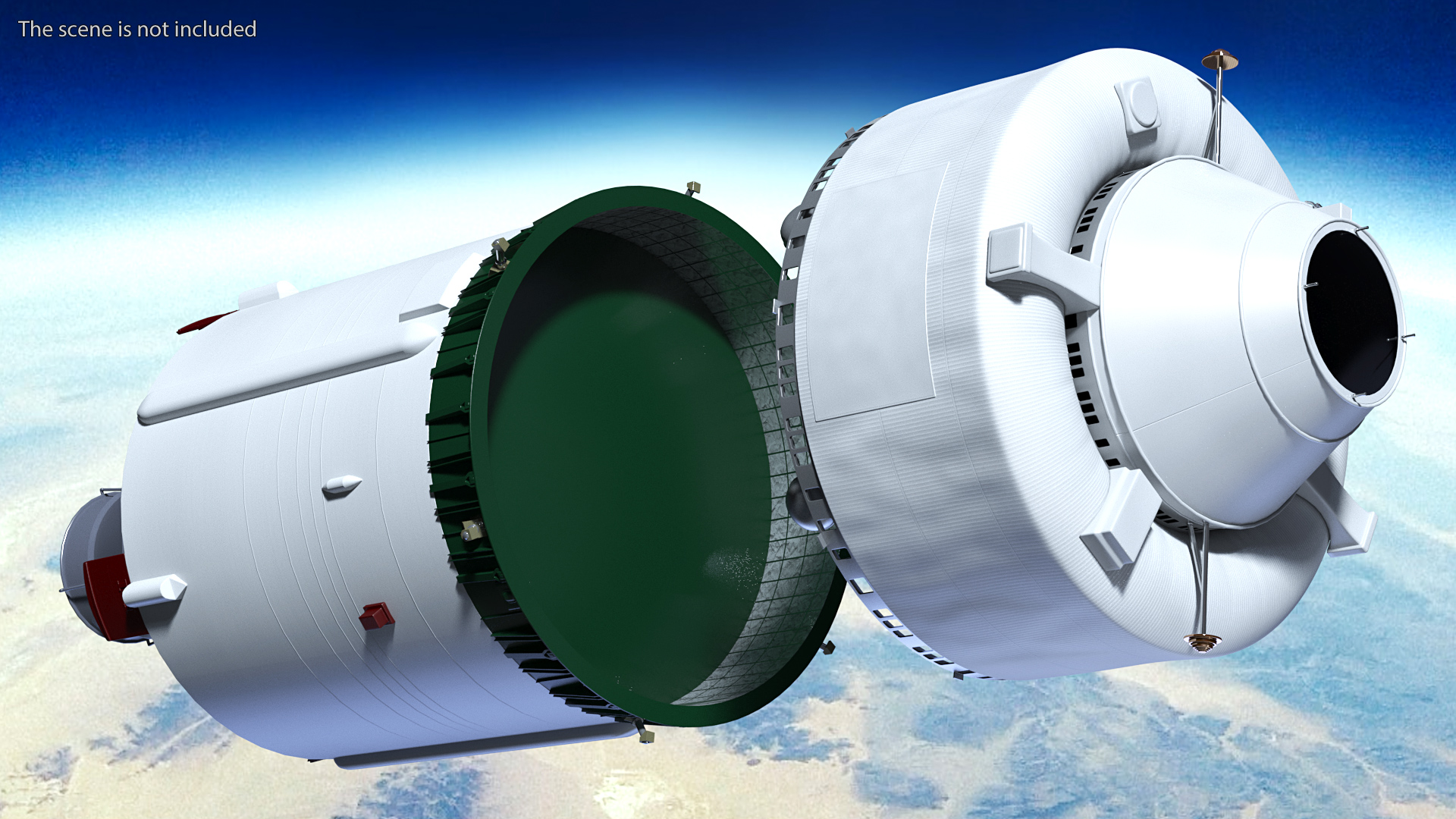 Heavy Lift Launch Rocket Stage-3 with Module 3D model