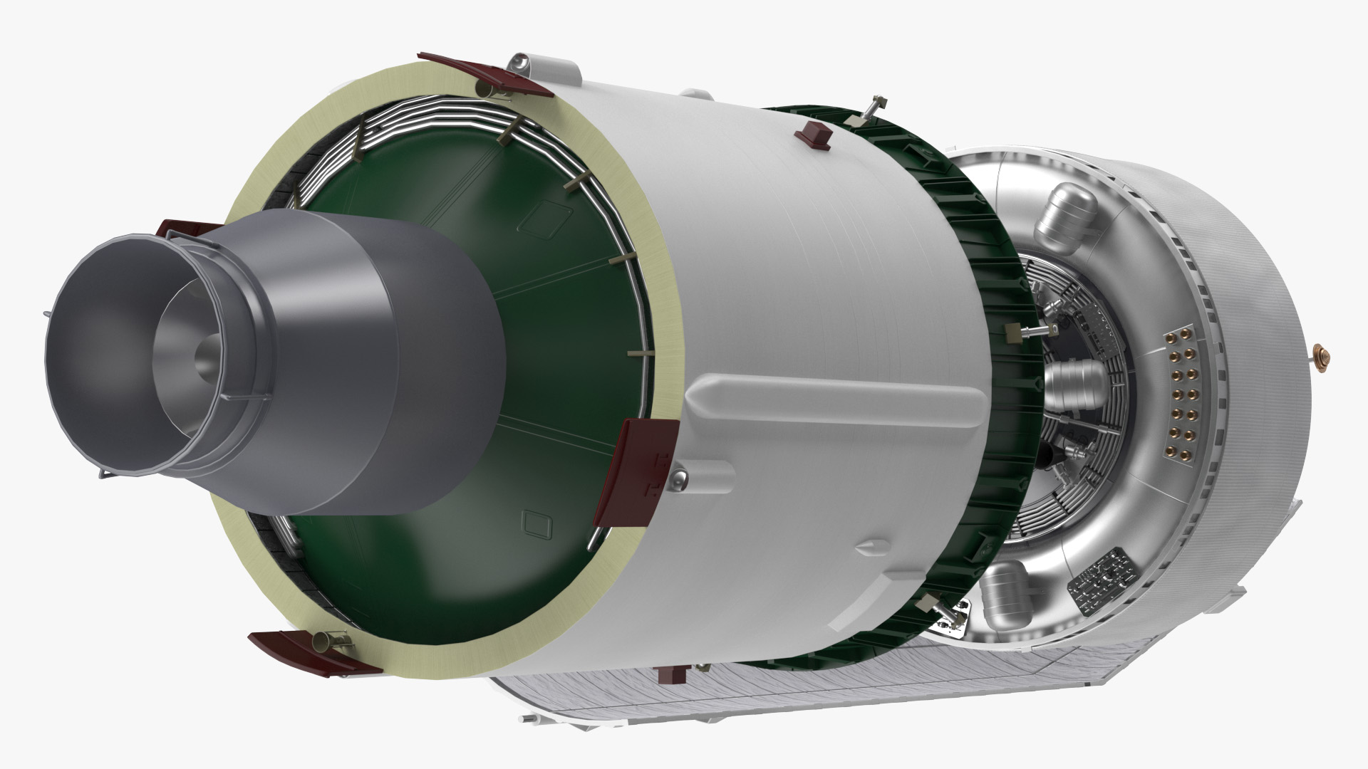 Heavy Lift Launch Rocket Stage-3 with Module 3D model