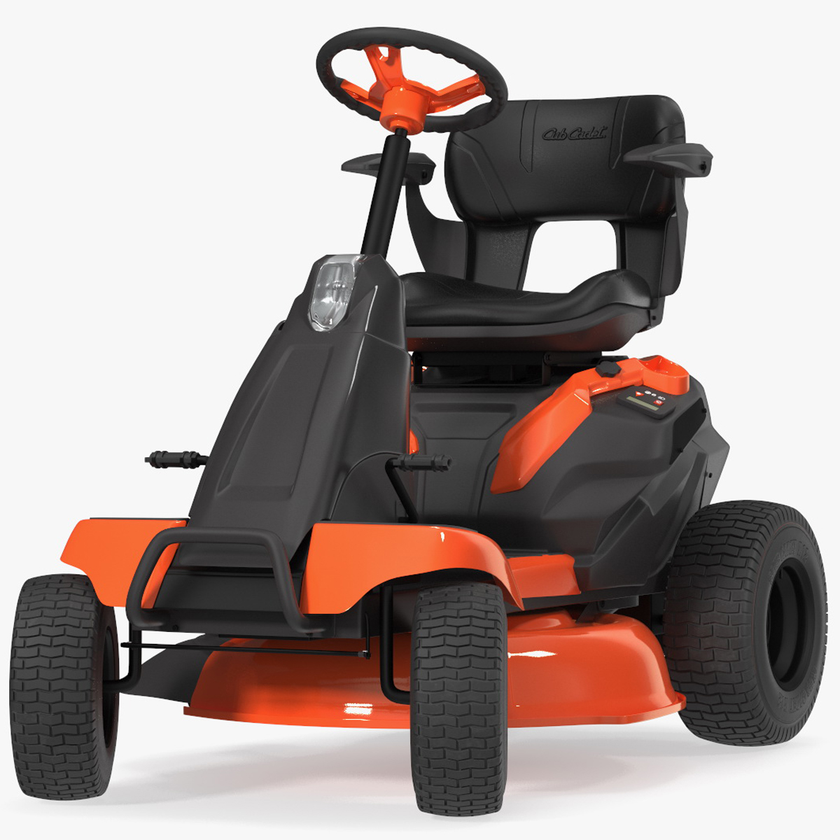 3D Electric Mobility Lawn-Mower Orange Rigged for Cinema 4D
