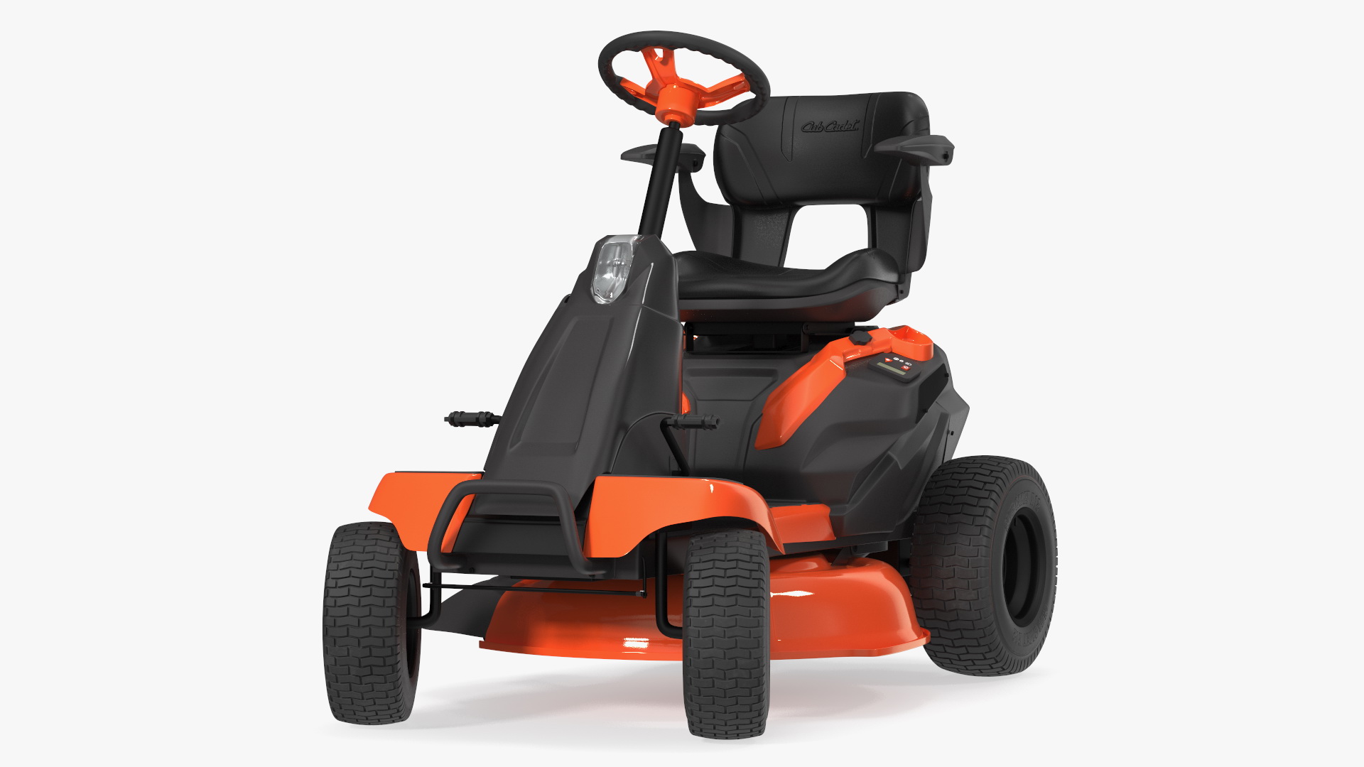 3D Electric Mobility Lawn-Mower Orange Rigged for Cinema 4D