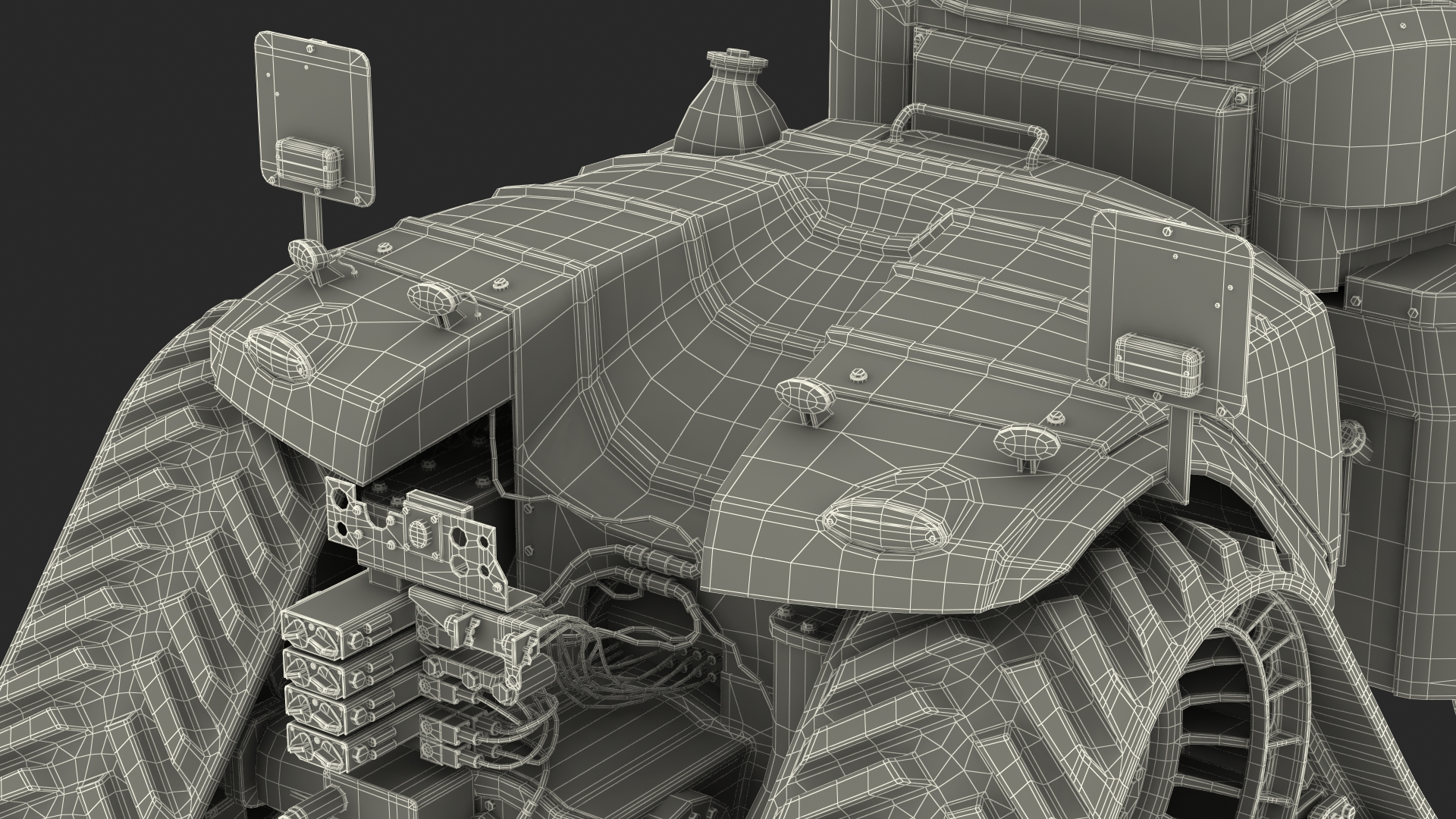 Four Track Tractor Dirty 3D model
