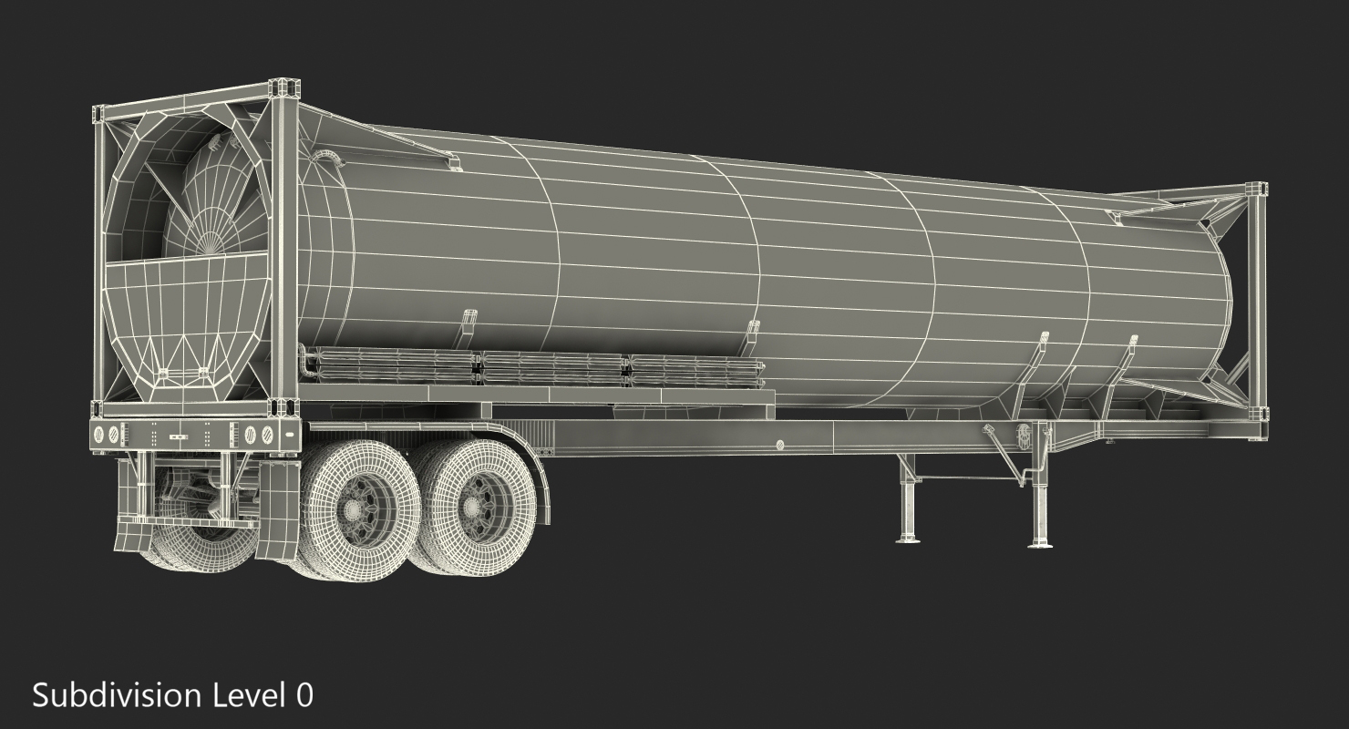 3D model Gas Tank LNG Trailer