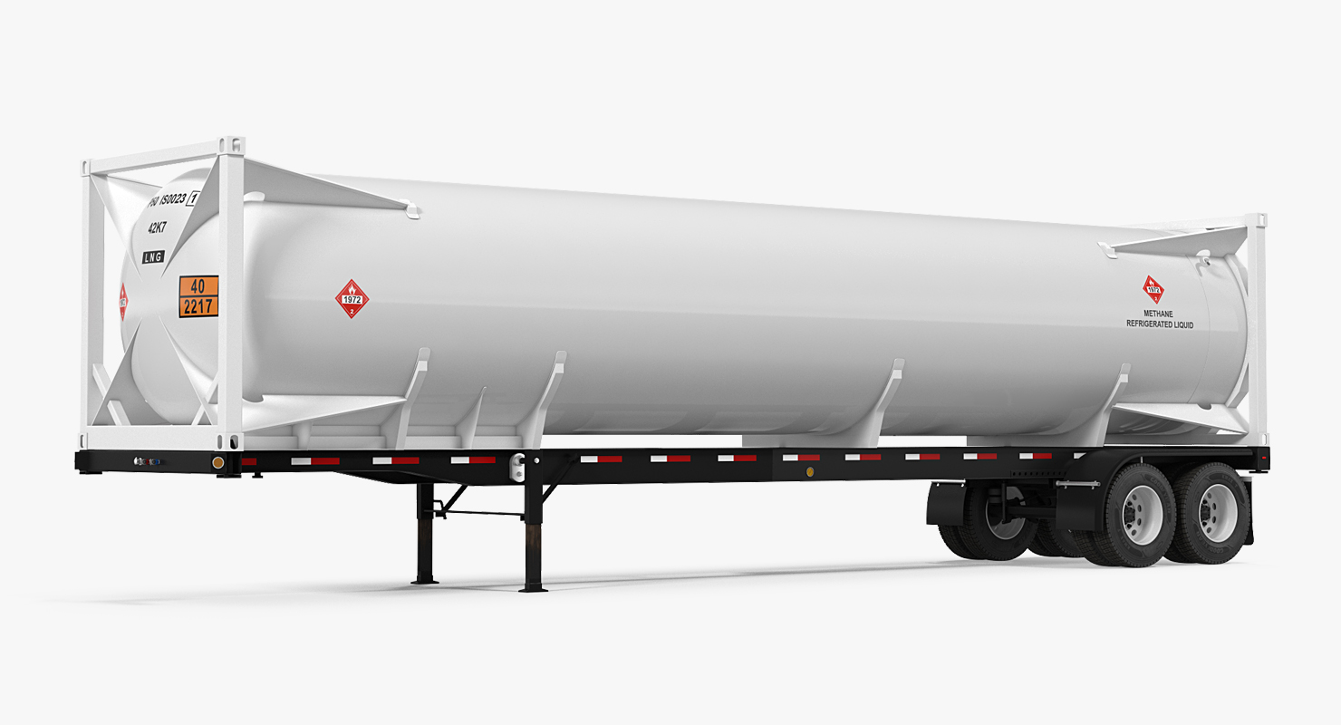 3D model Gas Tank LNG Trailer