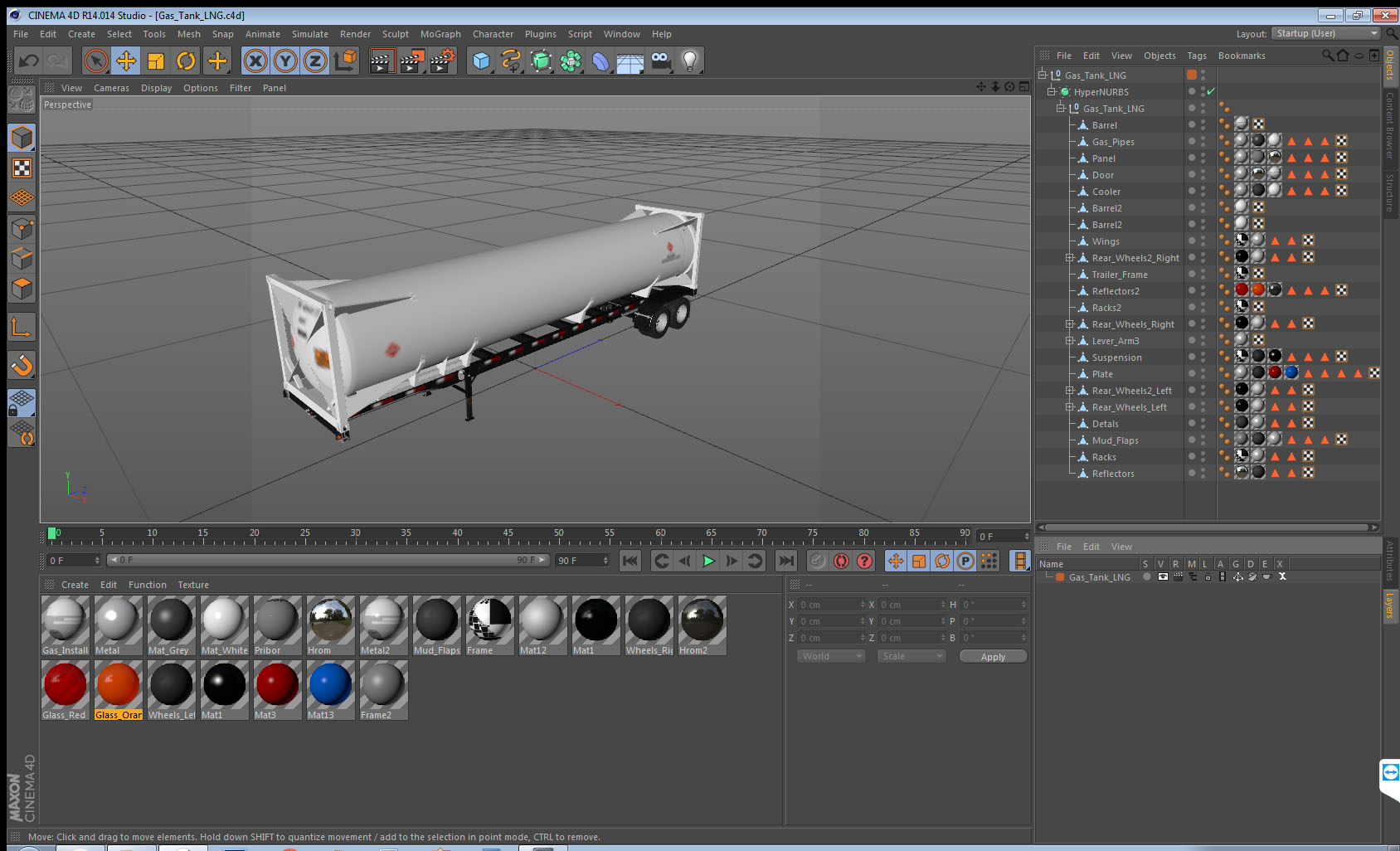 3D model Gas Tank LNG Trailer