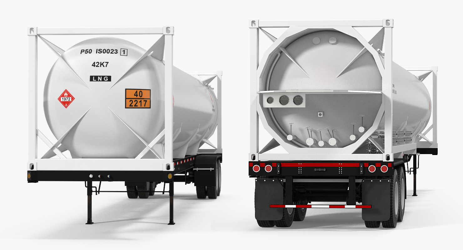 3D model Gas Tank LNG Trailer