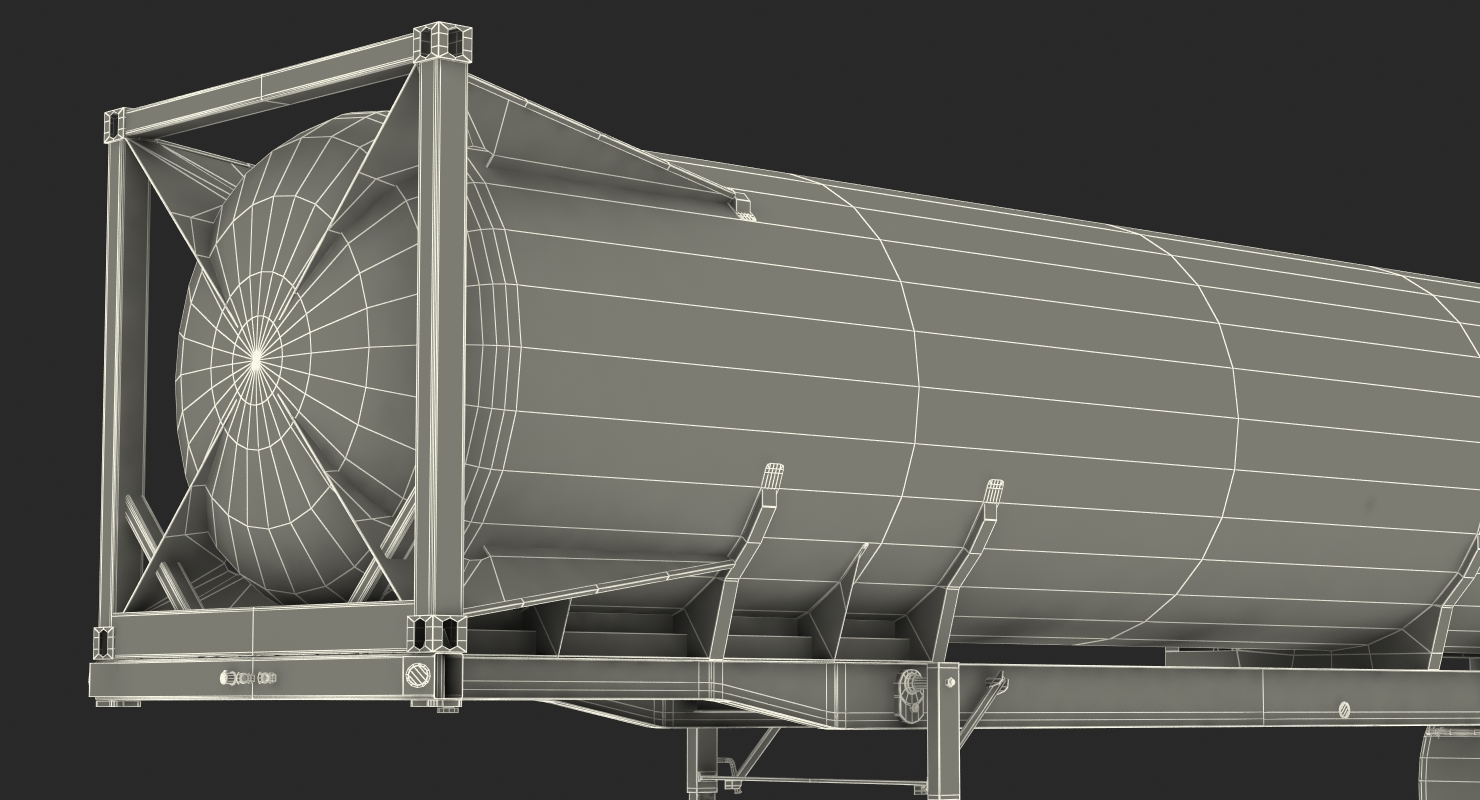 3D model Gas Tank LNG Trailer