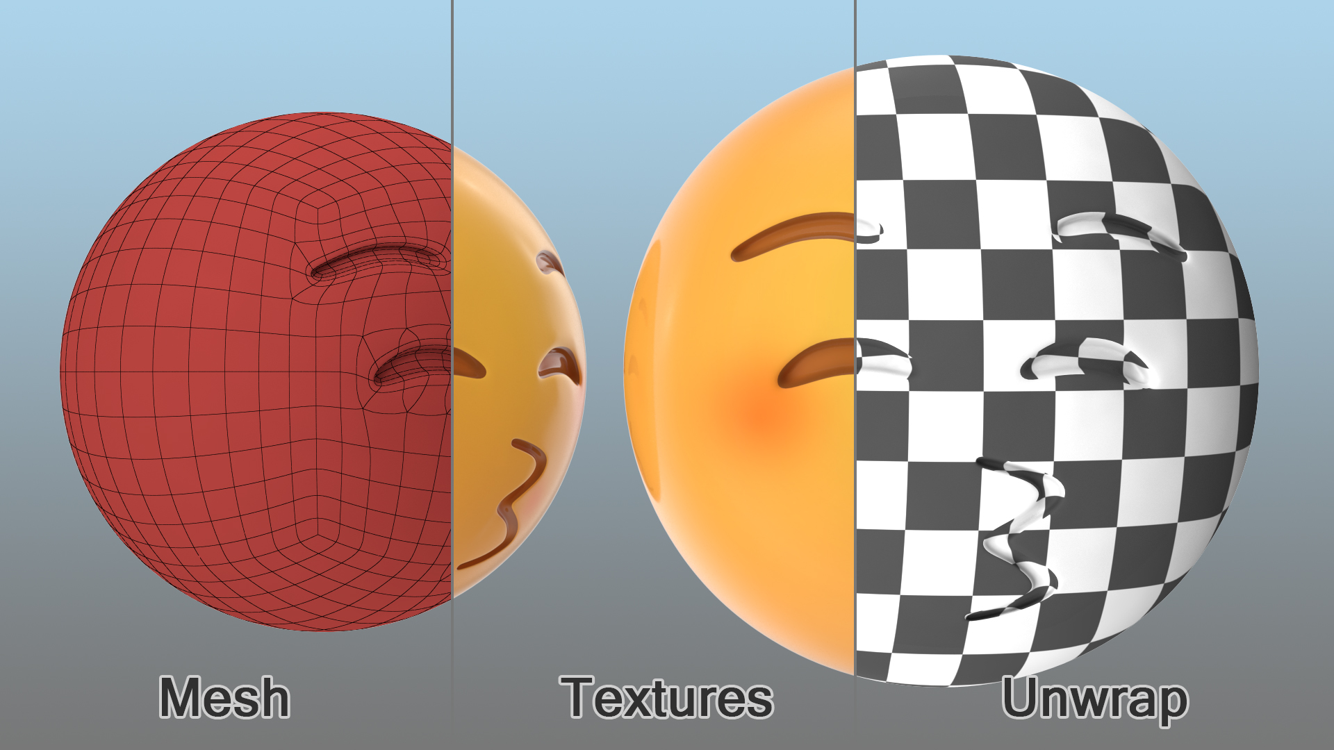 3D model Kiss Emoji