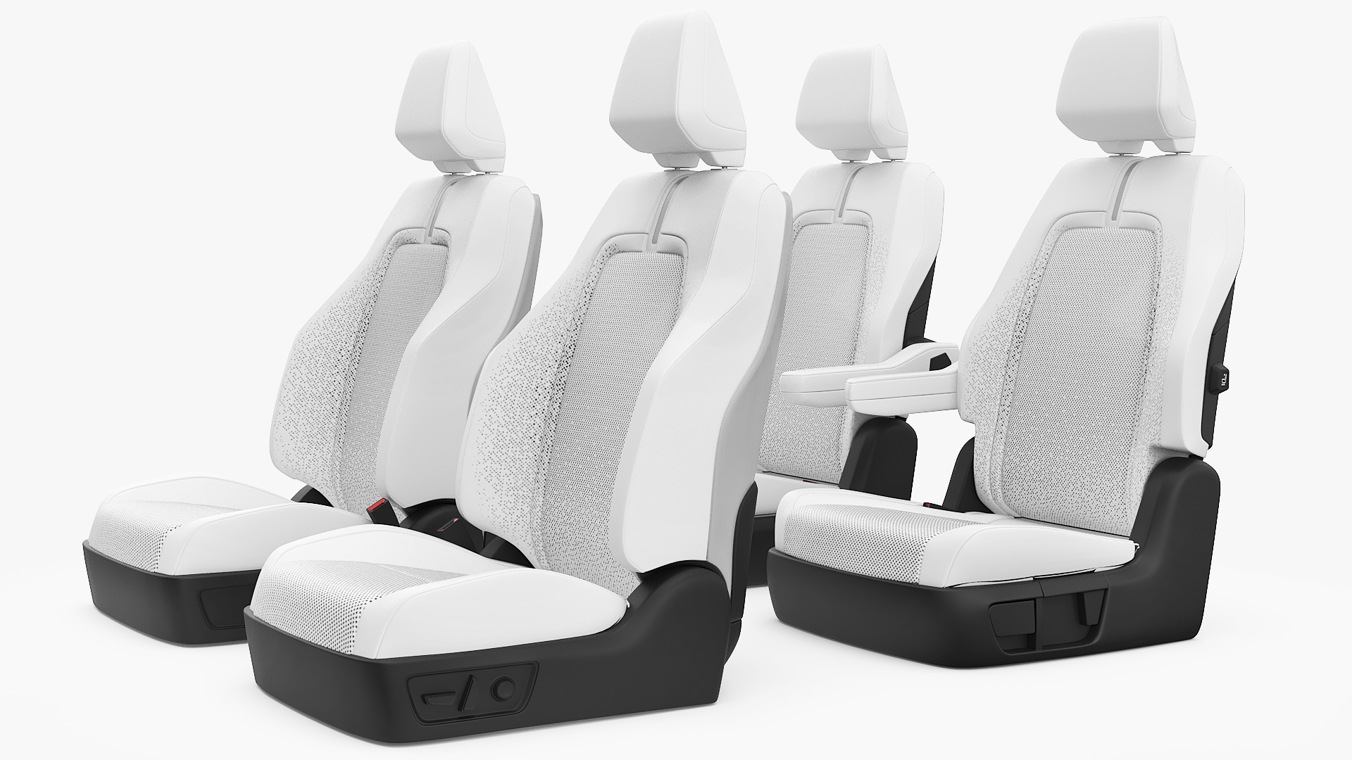 Modern Auto Seats with Integrated Headrests Set - view 3
