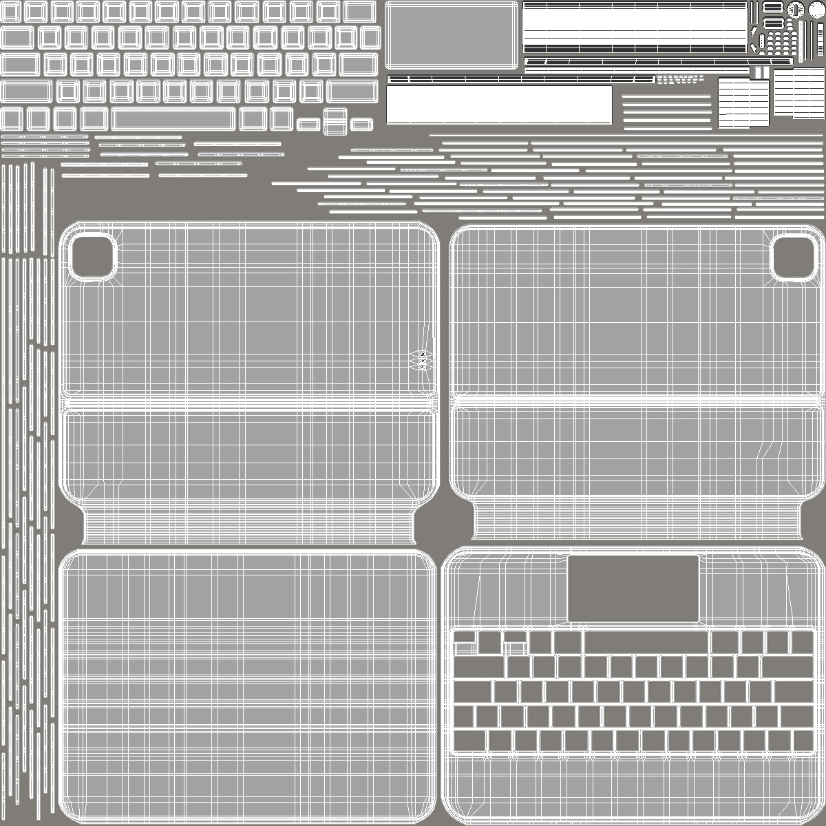 Apple iPad Pro 11 inch with Magic Keyboard 3D