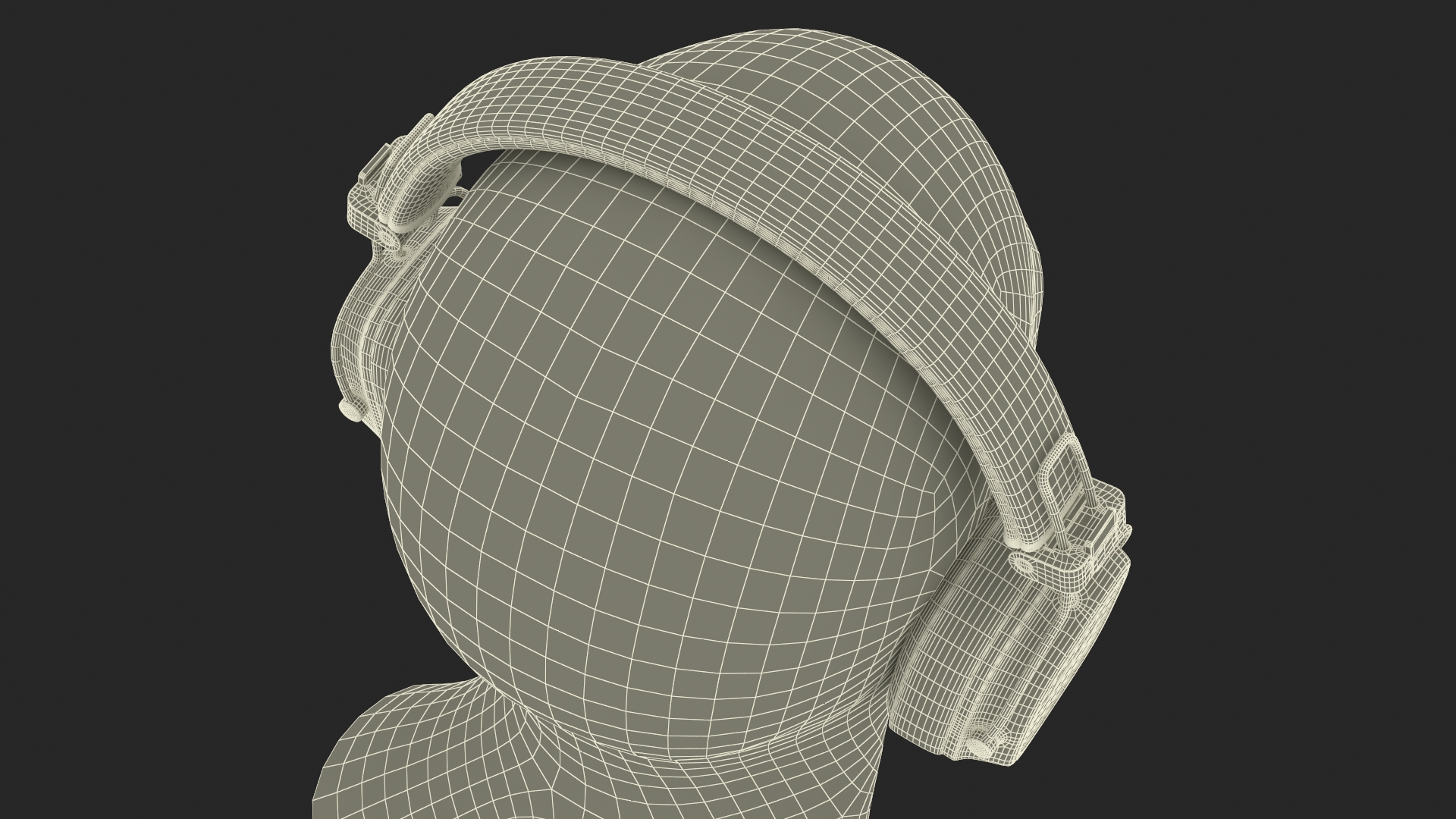 Marshall Headphones on Mannequin Bust 3D
