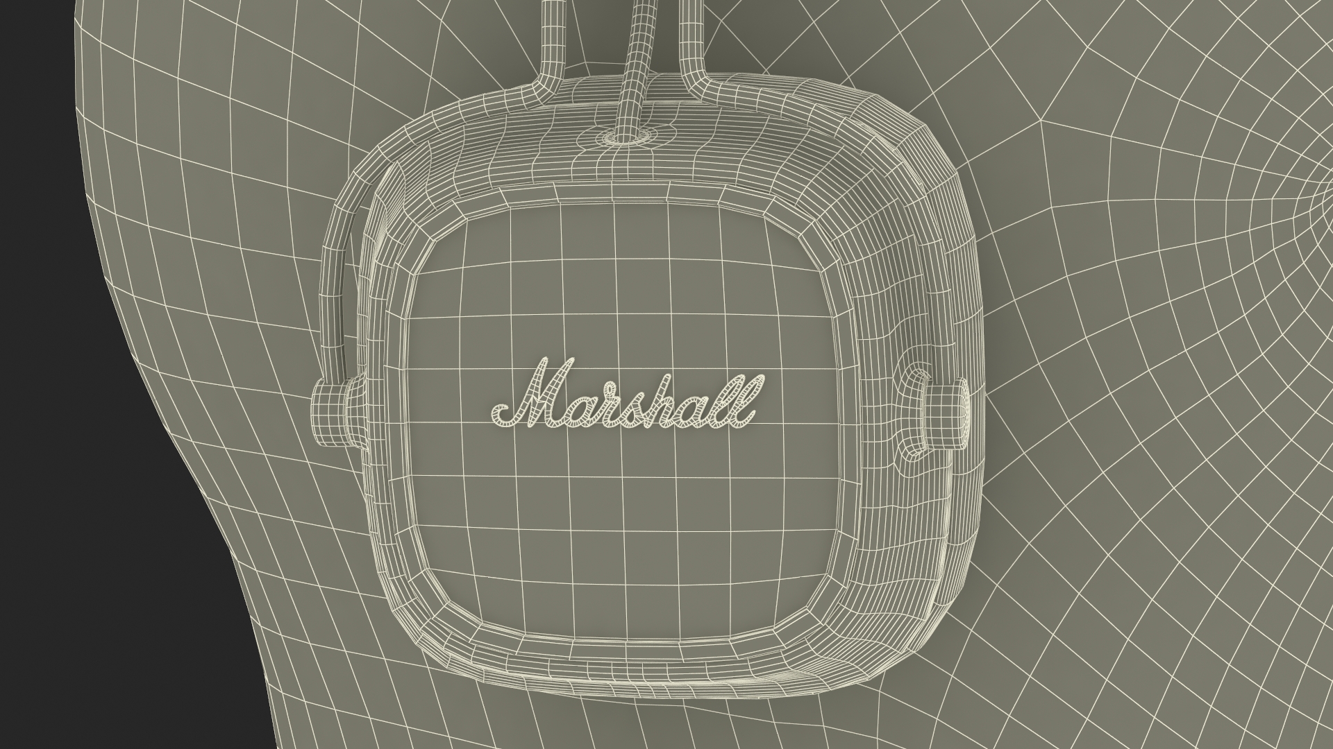 Marshall Headphones on Mannequin Bust 3D