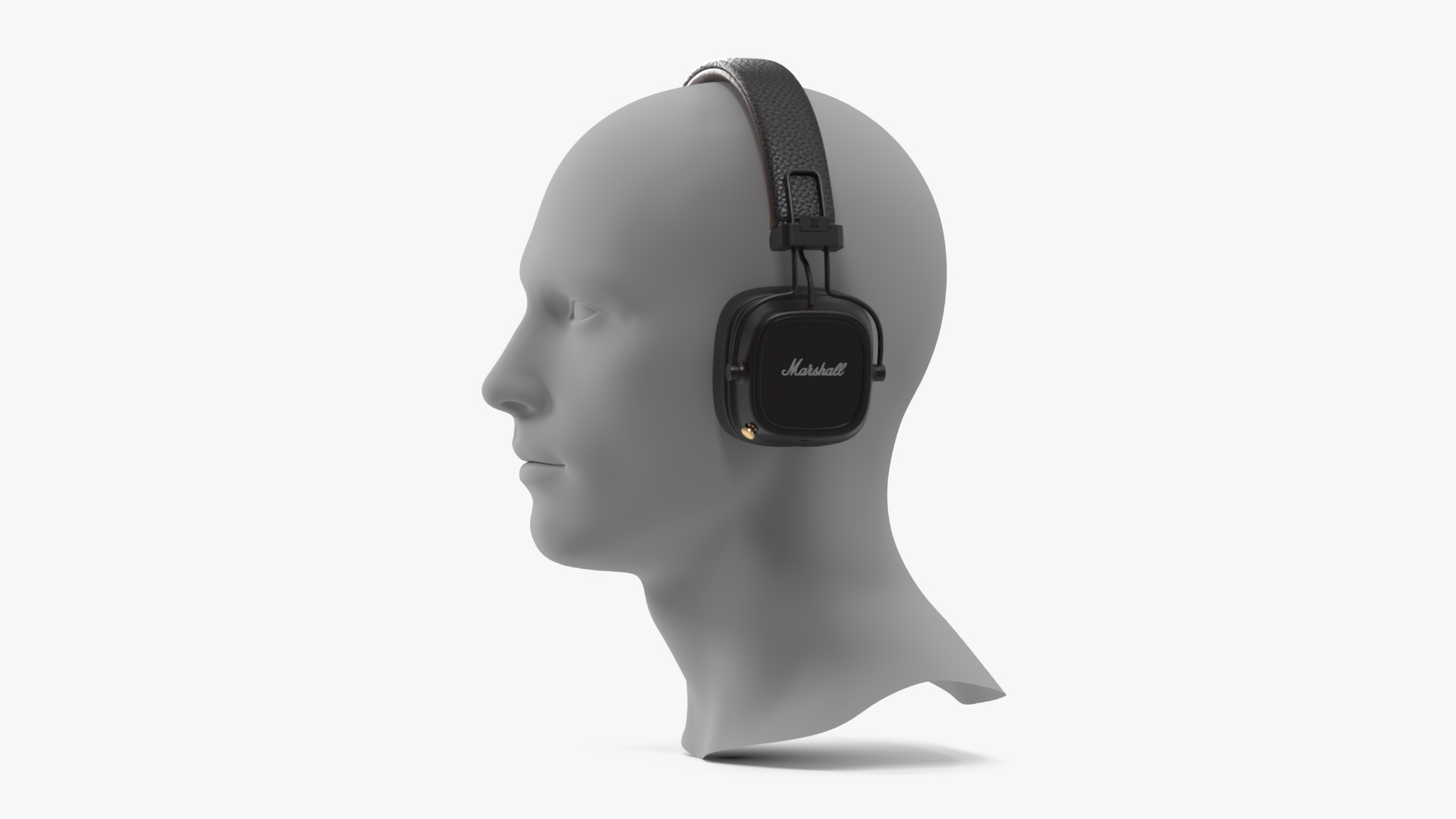 Marshall Headphones on Mannequin Bust 3D