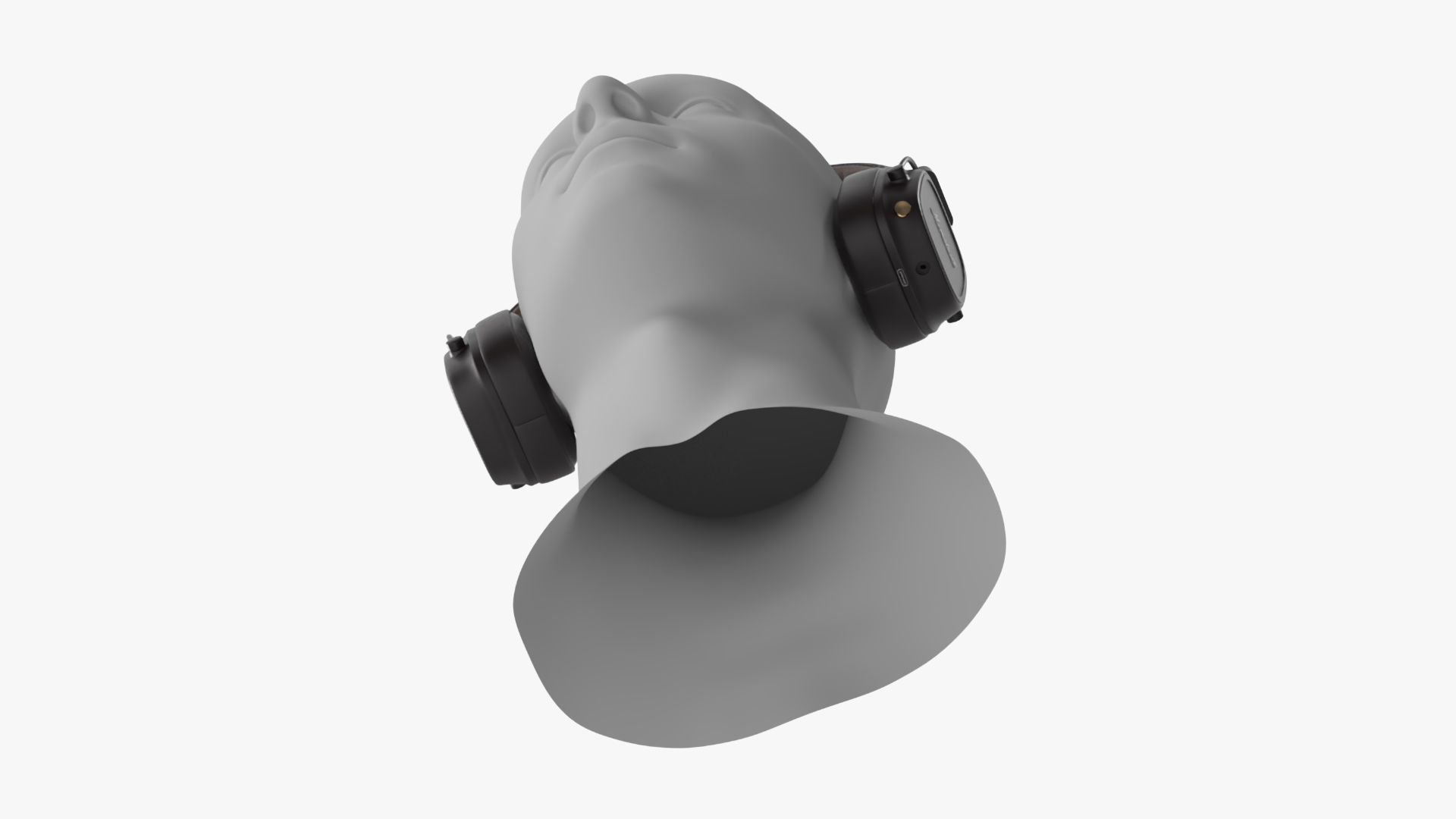 Marshall Headphones on Mannequin Bust 3D