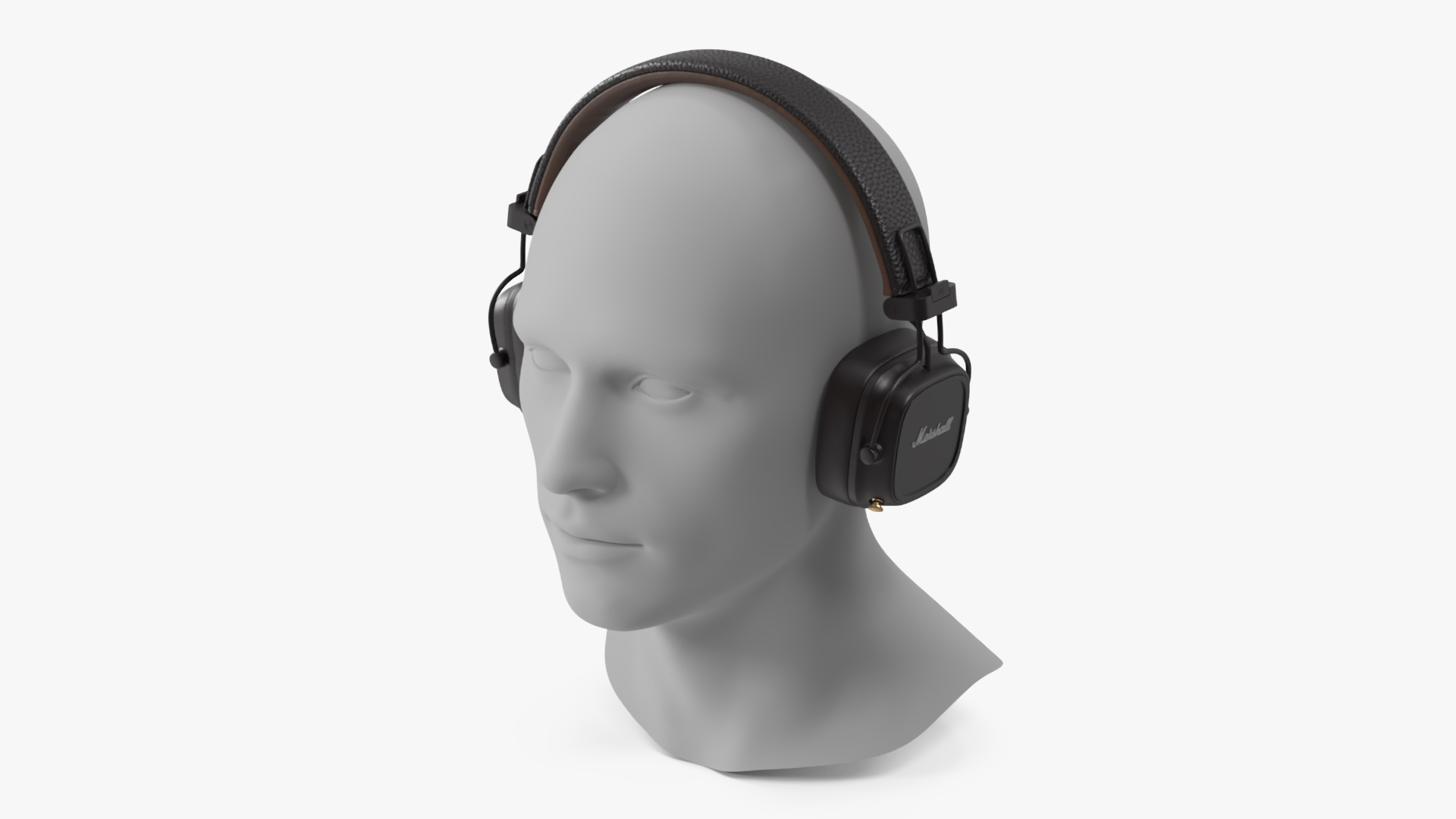 Marshall Headphones on Mannequin Bust 3D