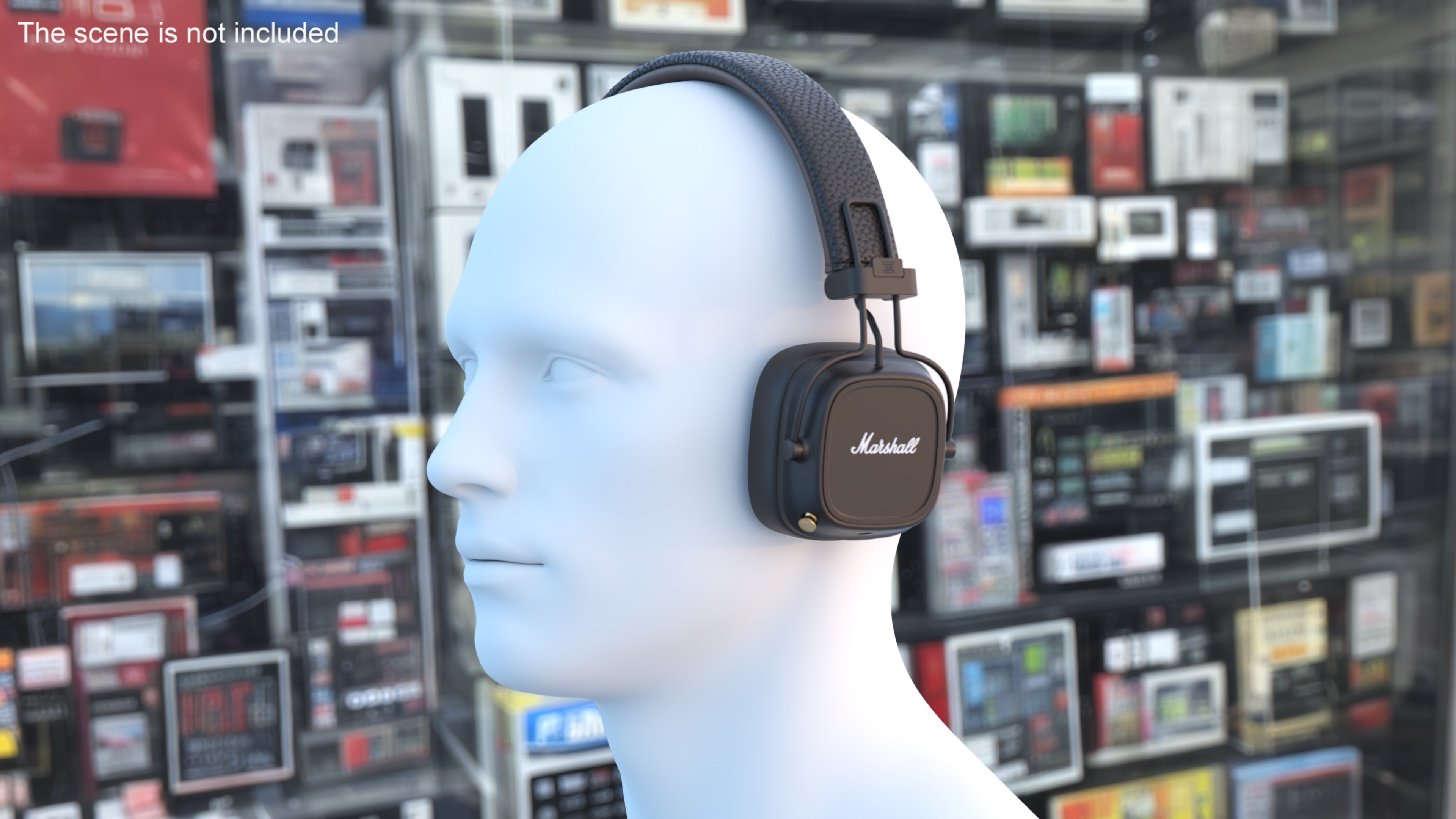 Marshall Headphones on Mannequin Bust 3D