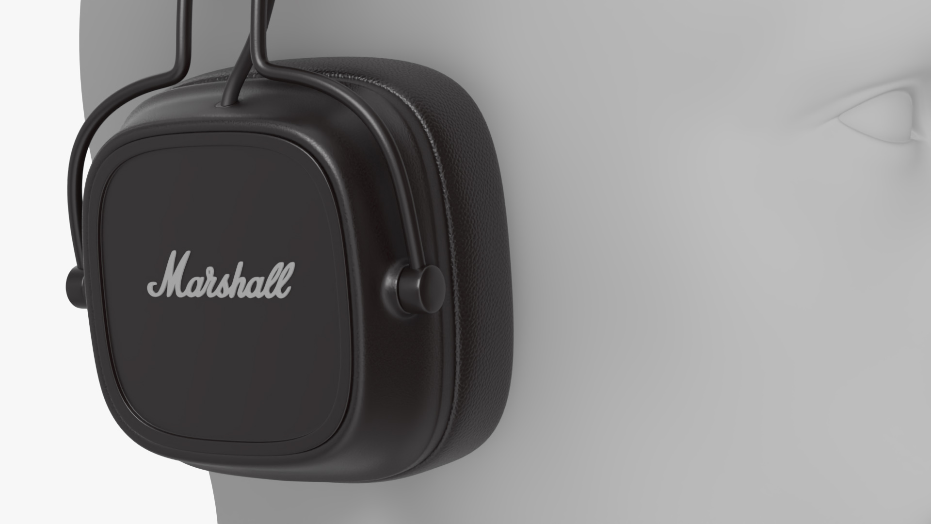 Marshall Headphones on Mannequin Bust 3D