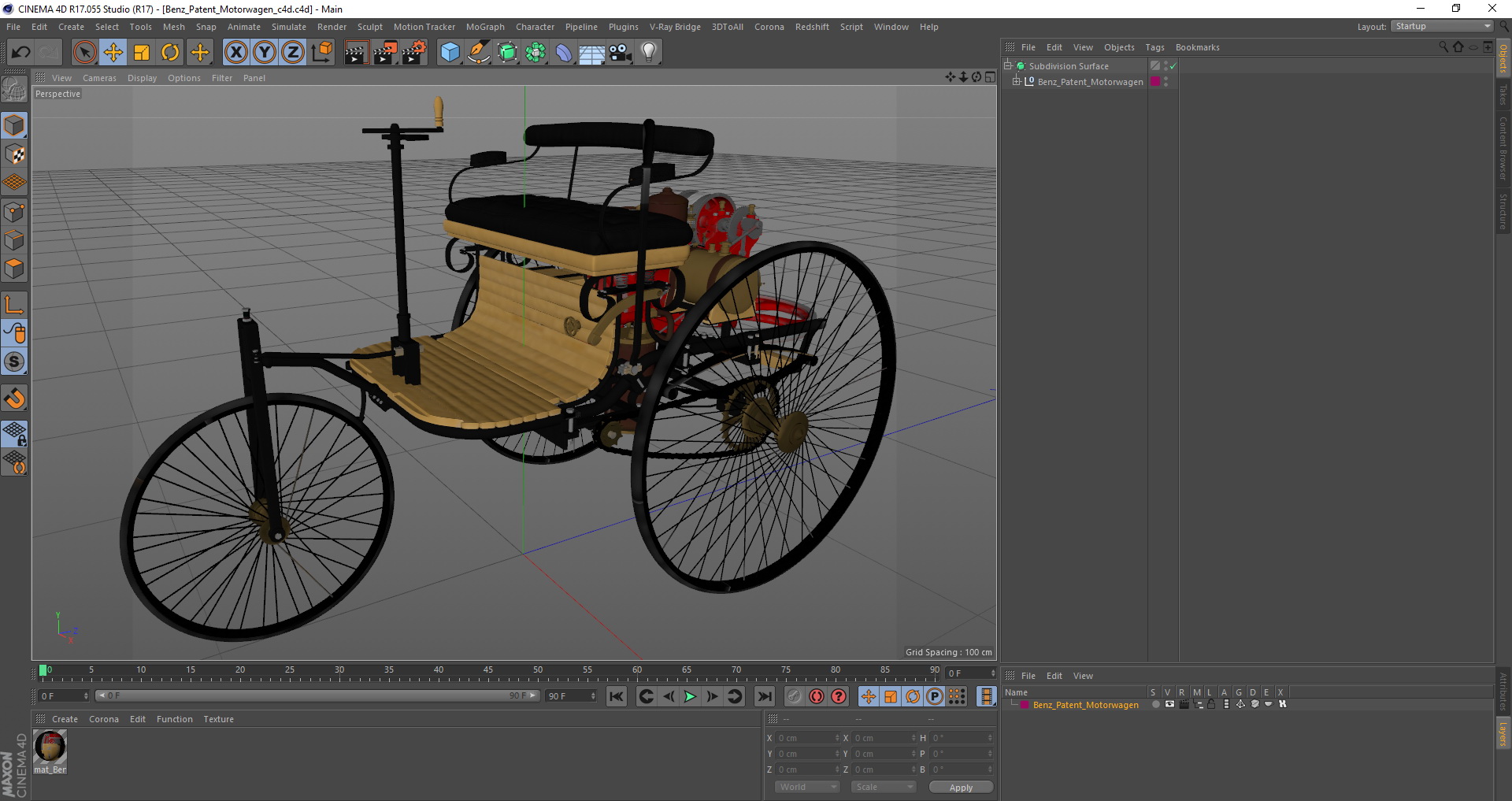 Benz Patent Motorwagen 3D