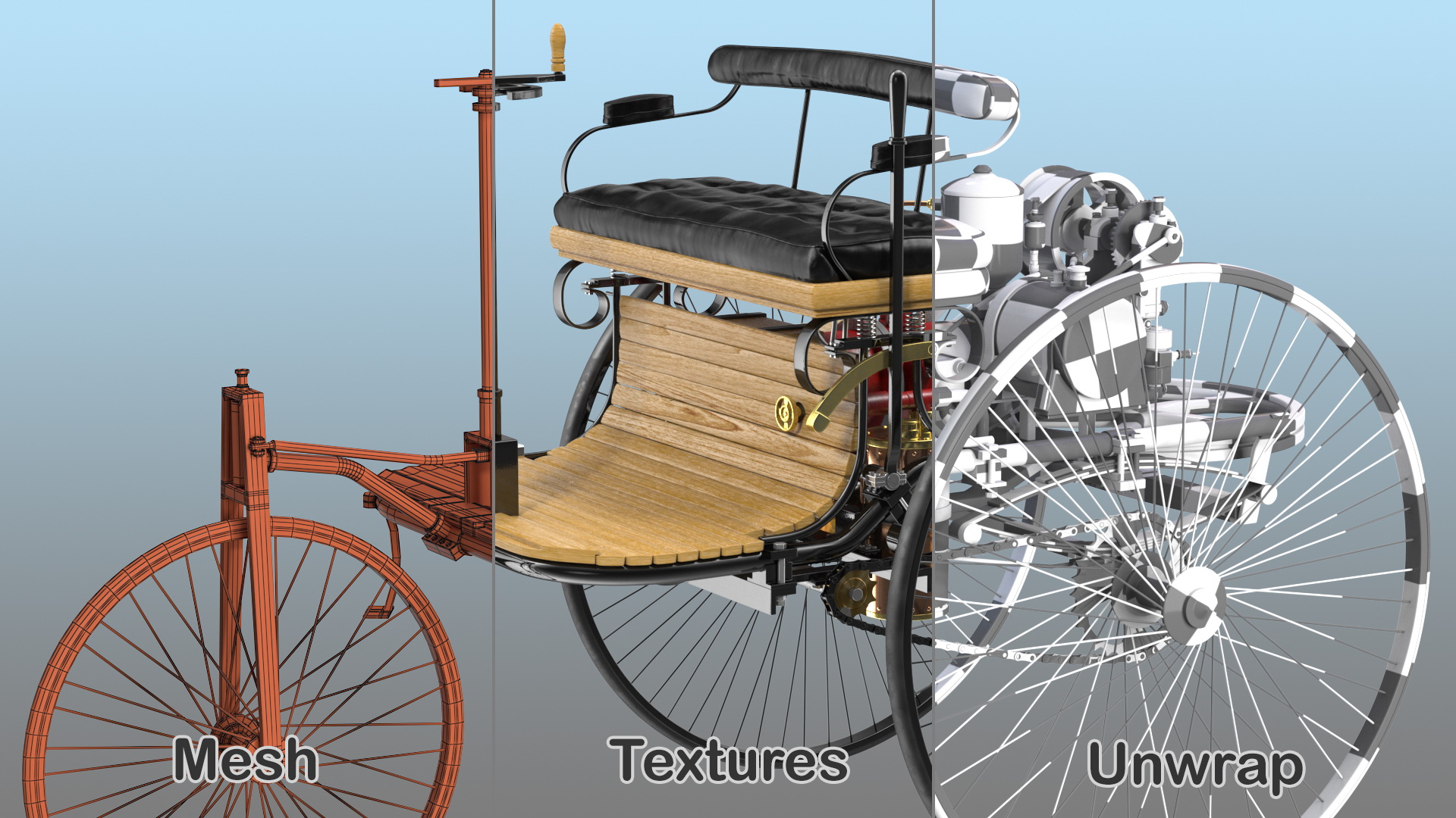 Benz Patent Motorwagen 3D