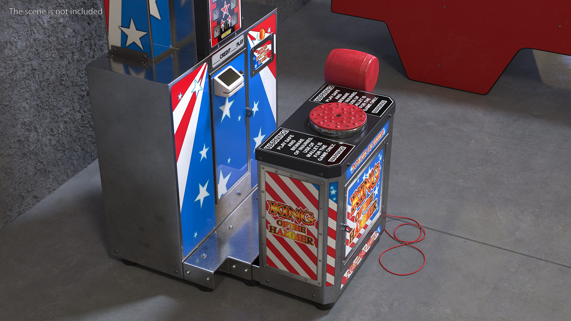 3D Modern High Striker Strength Tester Machine model