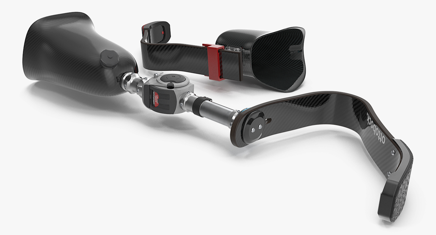 Above Knee and Below Knee Fitness Prosthetics Set 3D model