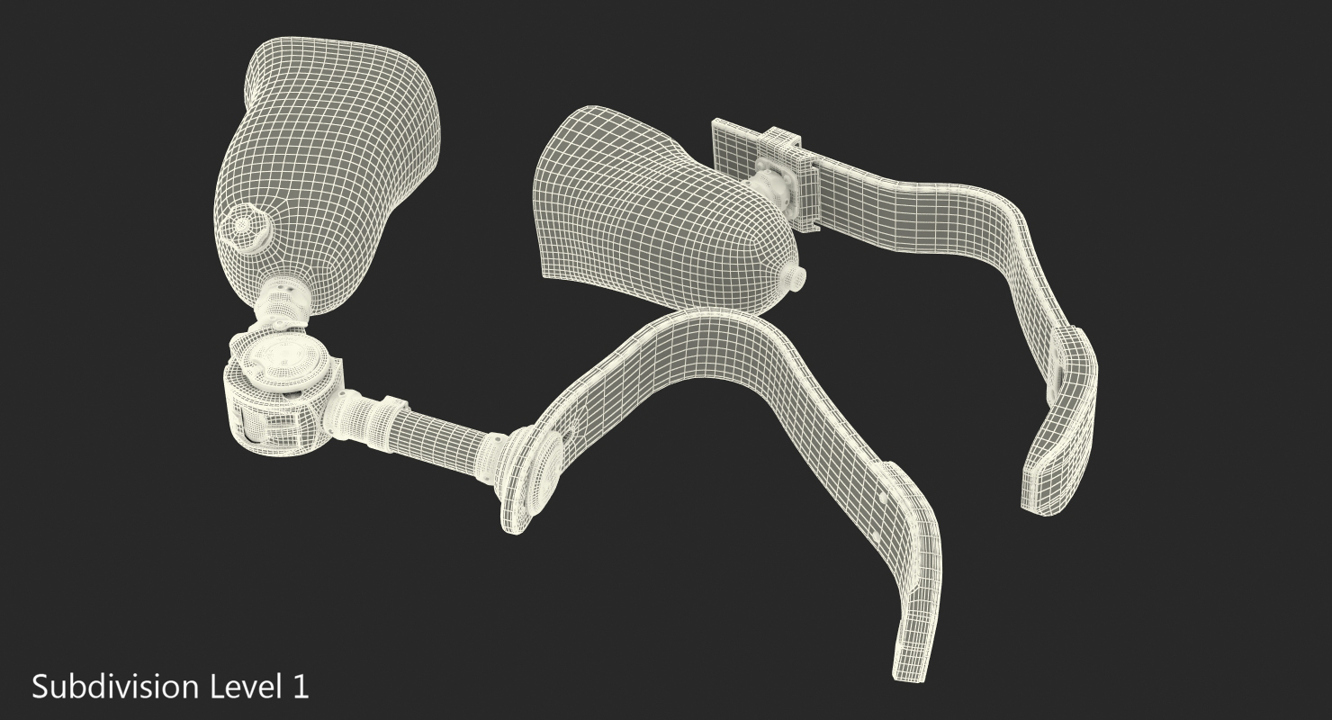 Above Knee and Below Knee Fitness Prosthetics Set 3D model