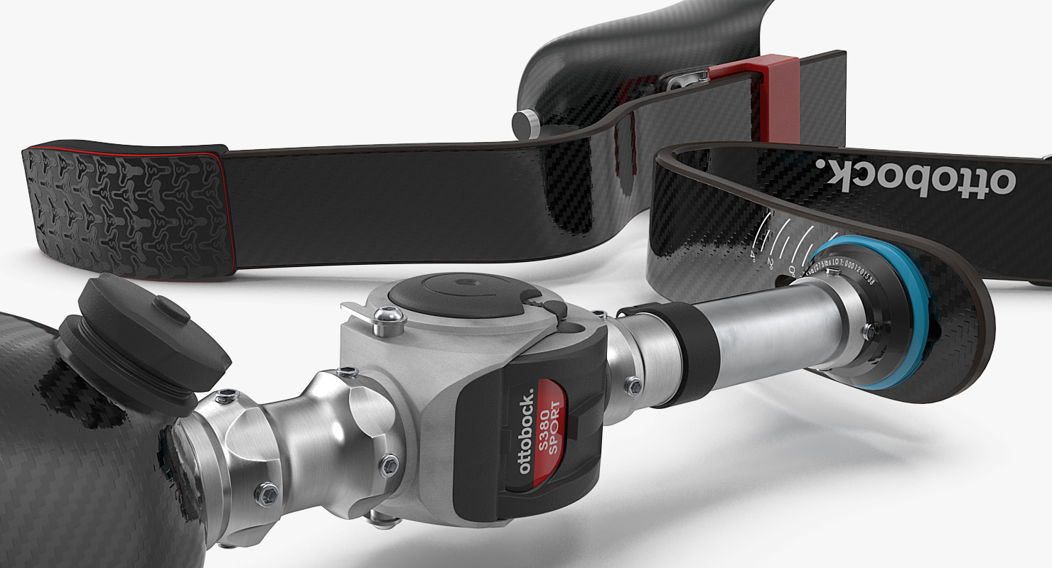 Above Knee and Below Knee Fitness Prosthetics Set 3D model