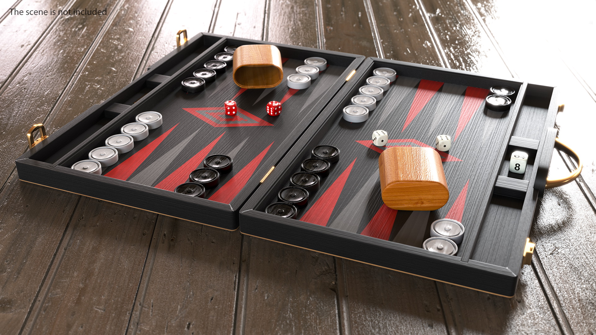 3D Black Backgammon