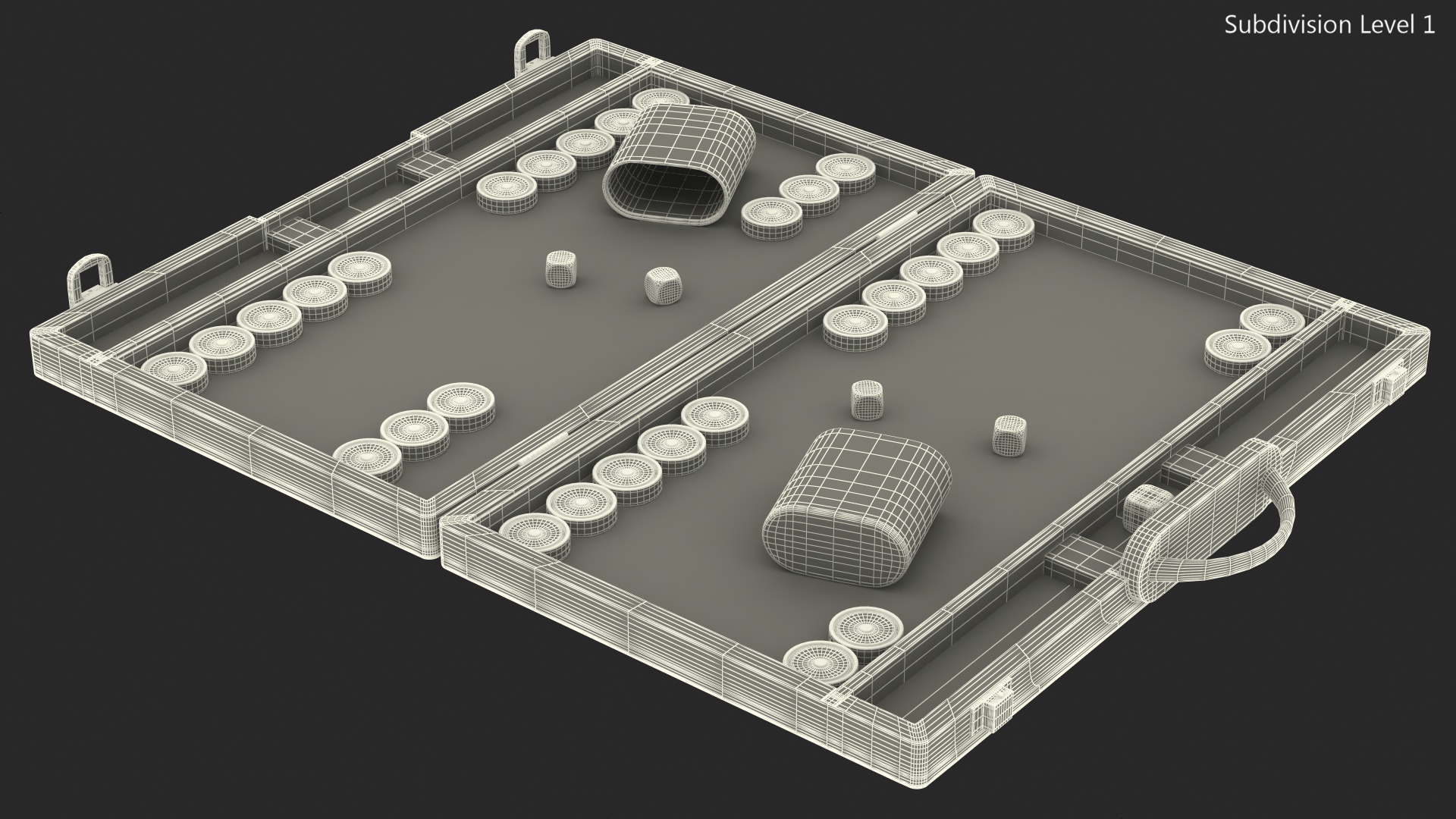 3D Black Backgammon