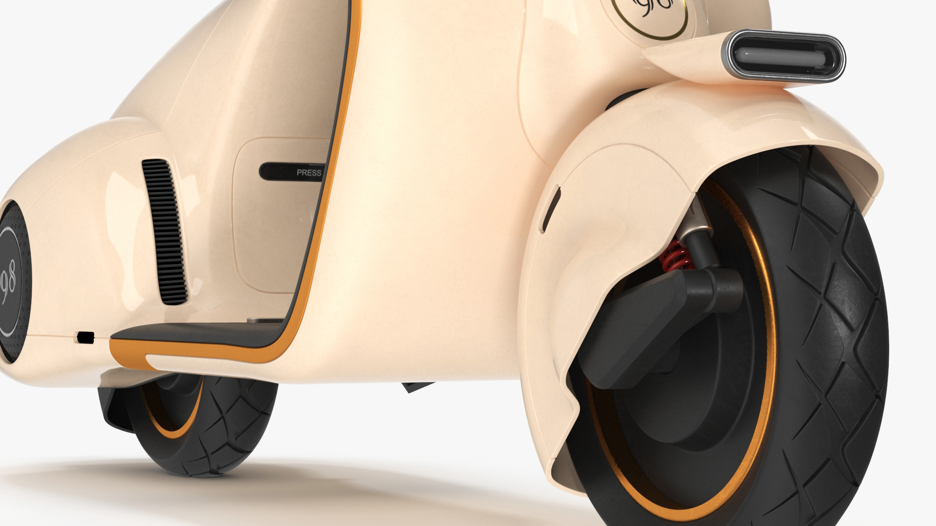 3D Electric Scooter Vespa 98 Beige