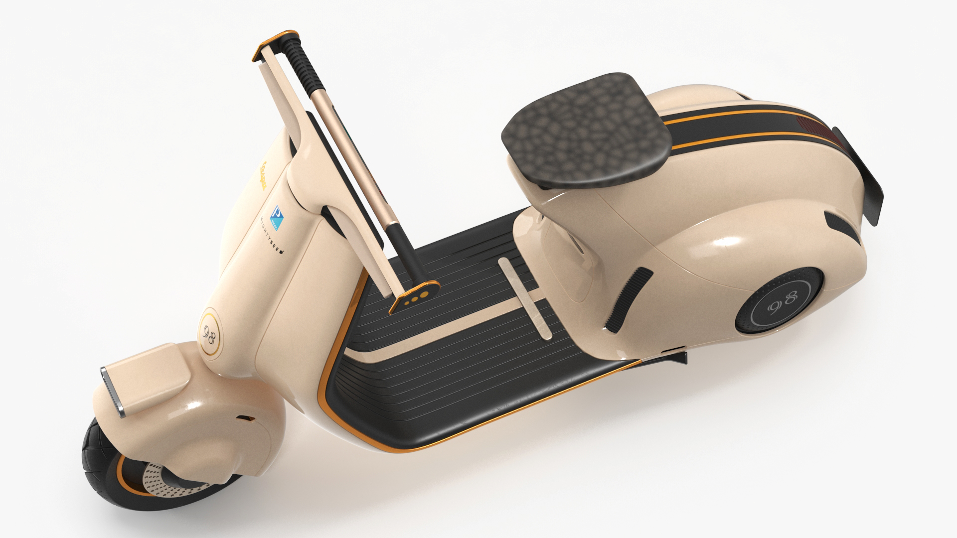 3D Electric Scooter Vespa 98 Beige