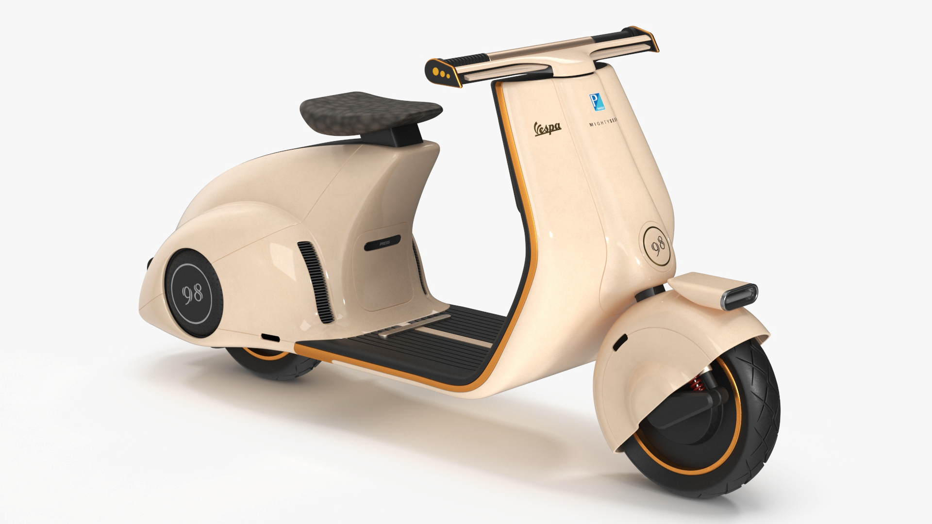 3D Electric Scooter Vespa 98 Beige
