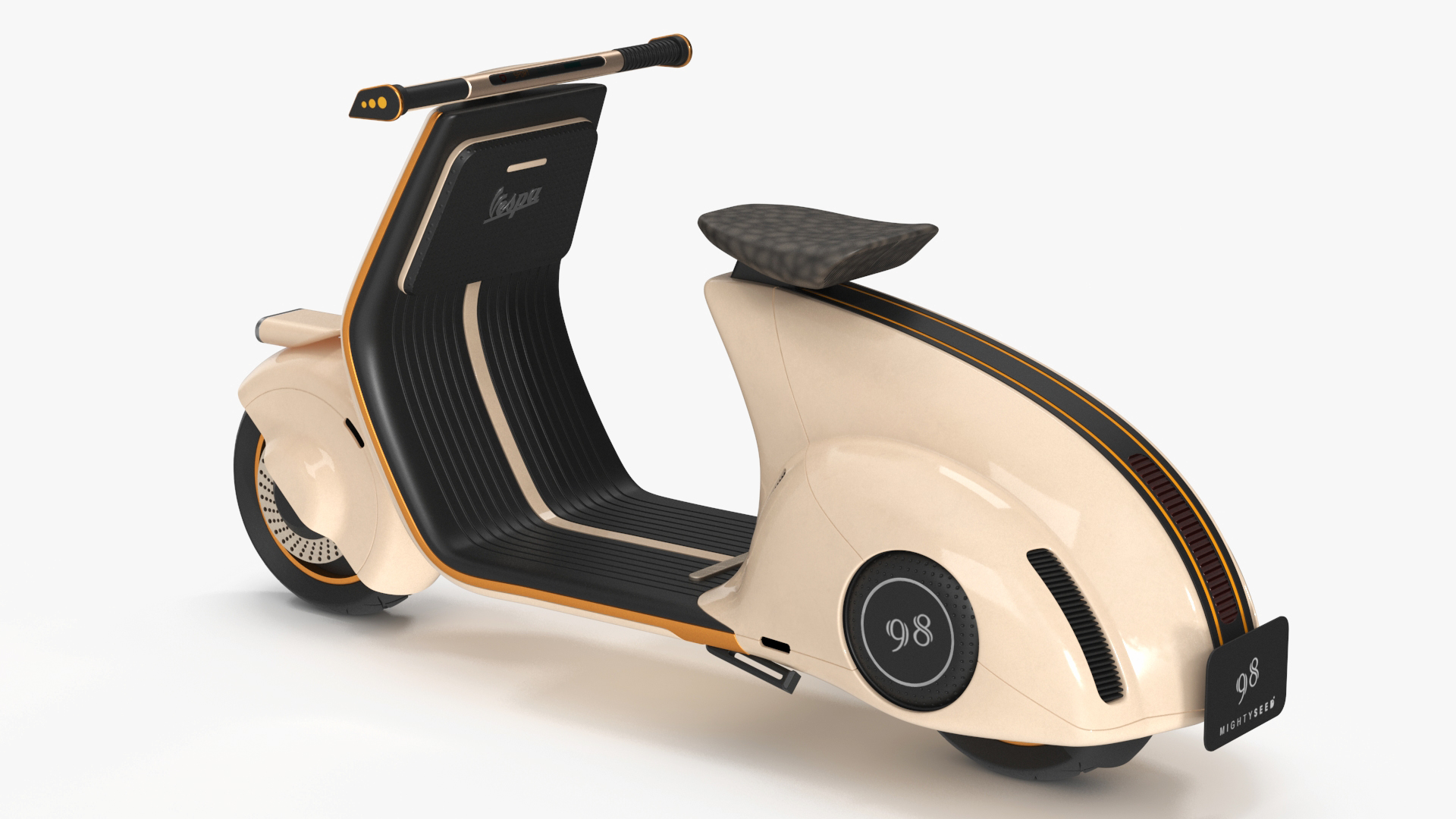 3D Electric Scooter Vespa 98 Beige