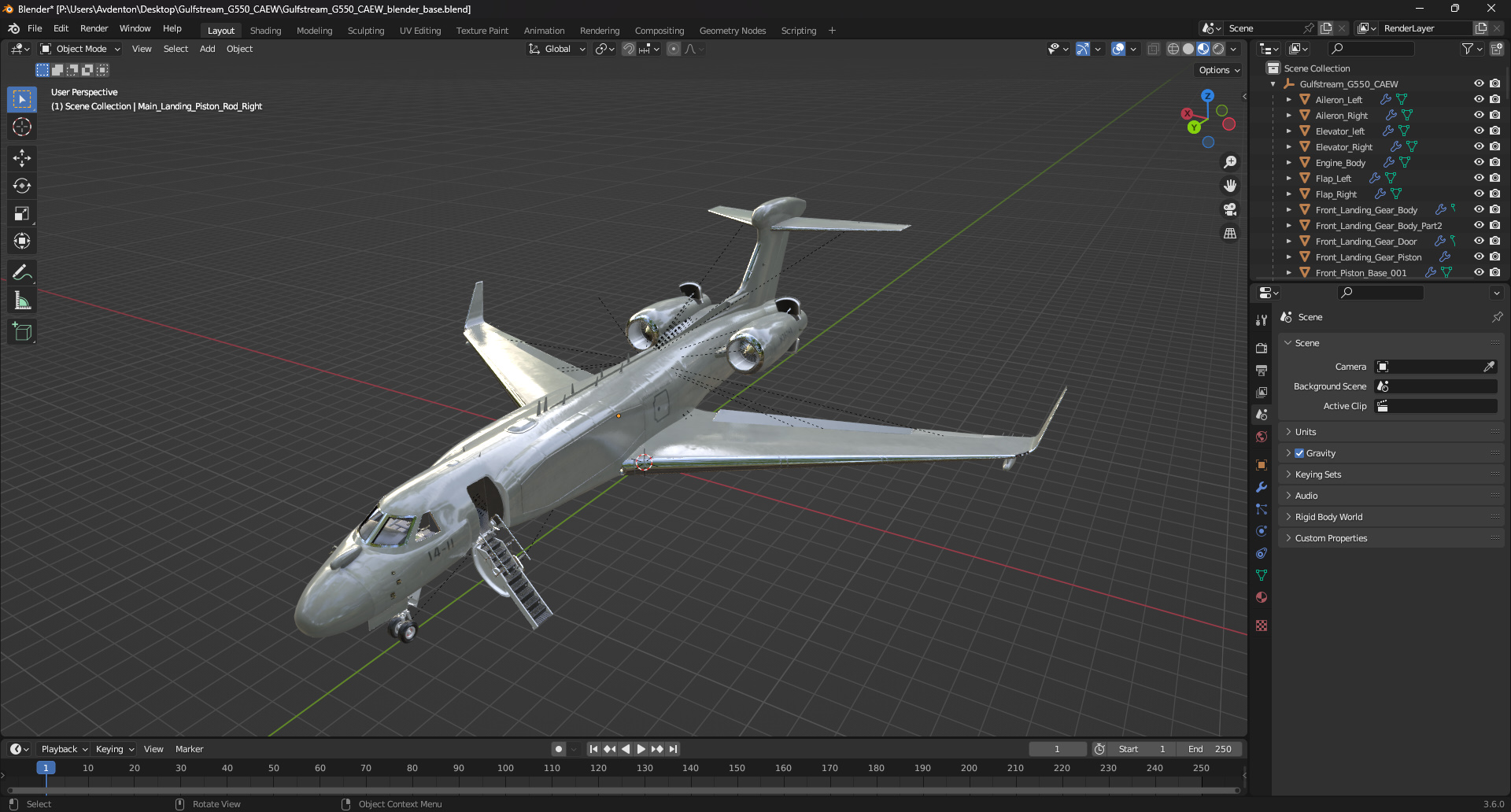 3D model Gulfstream G550 CAEW
