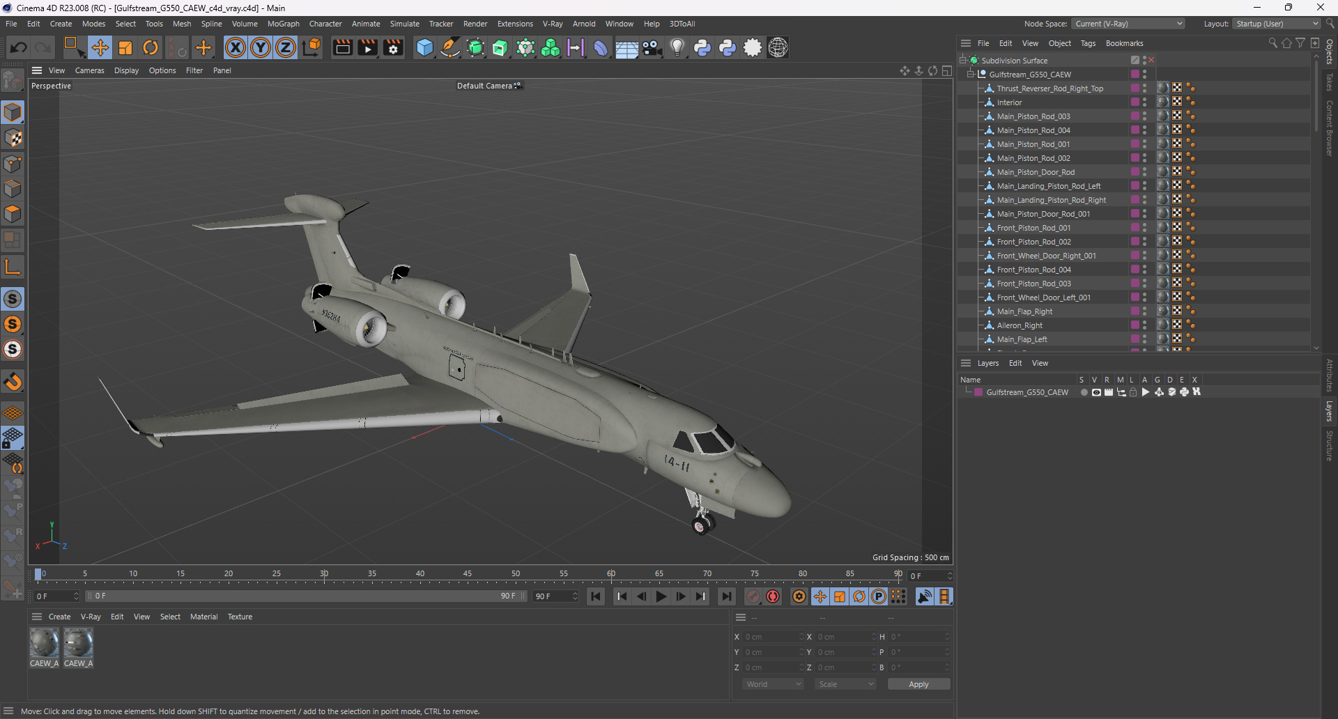 3D model Gulfstream G550 CAEW