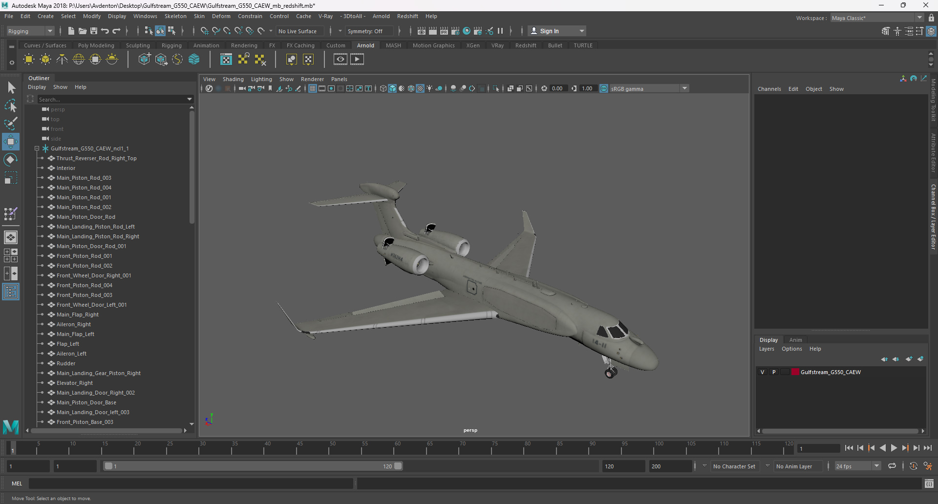 3D model Gulfstream G550 CAEW