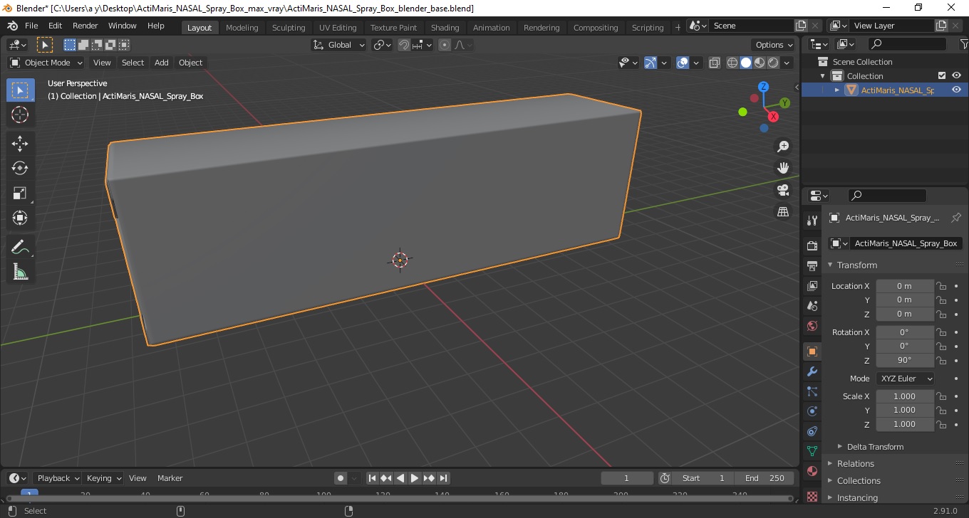 3D model ActiMaris NASAL Spray Box