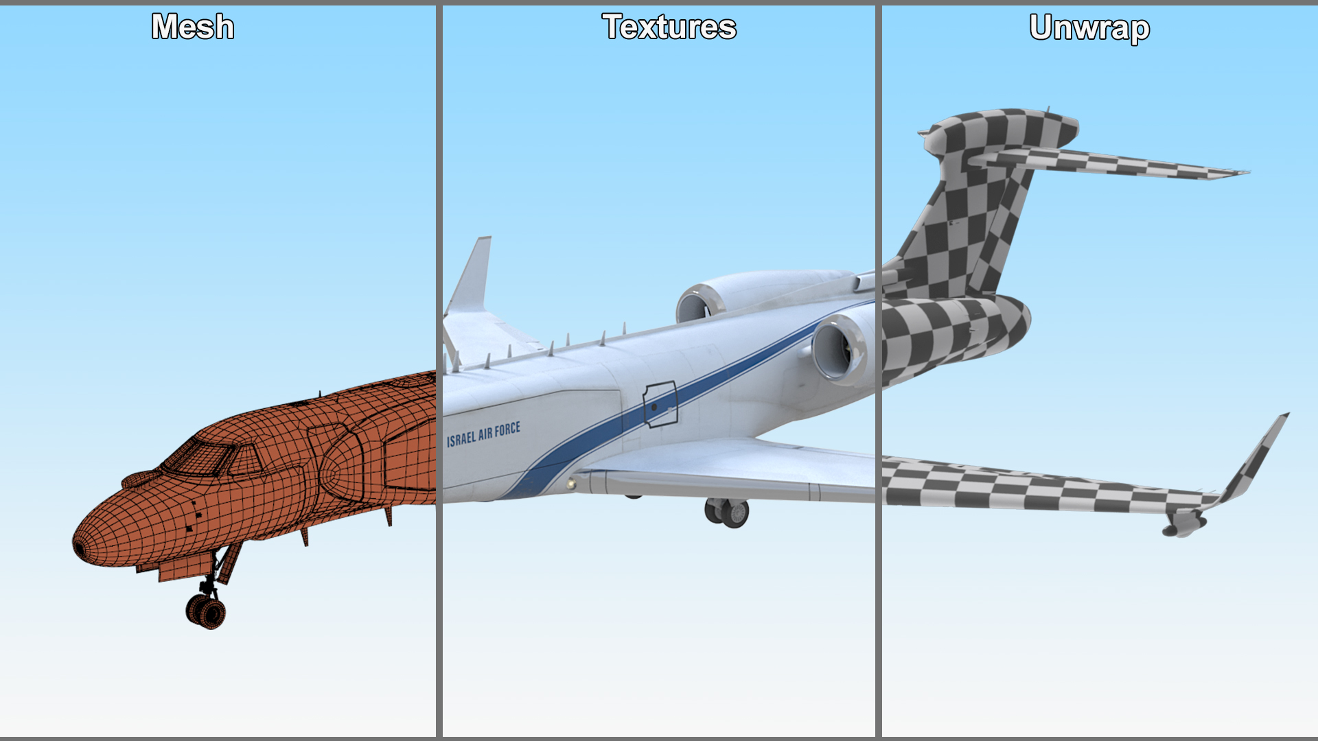 3D model CAEW G550 White in Takeoff Position