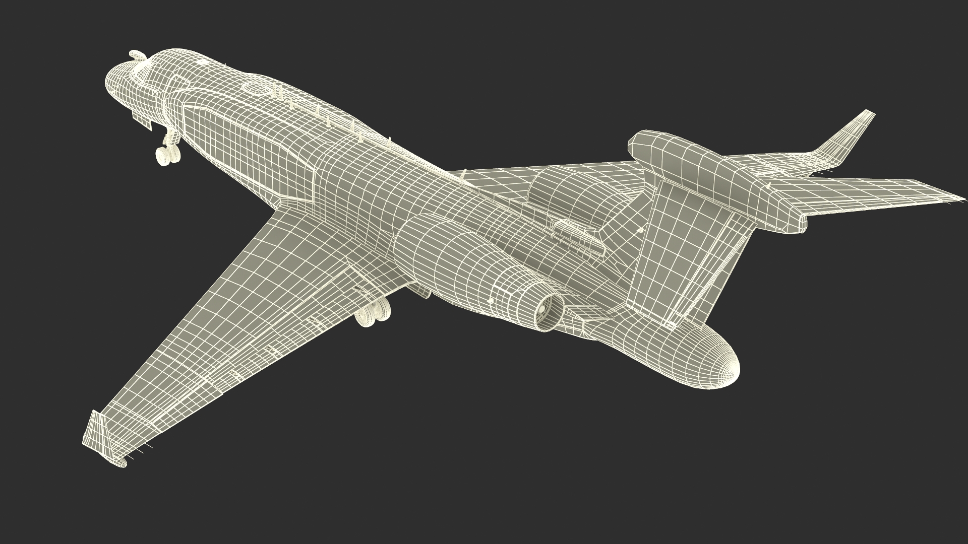 3D model CAEW G550 White in Takeoff Position