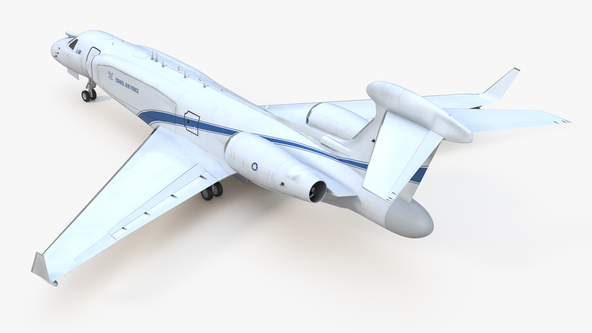 3D model CAEW G550 White in Takeoff Position