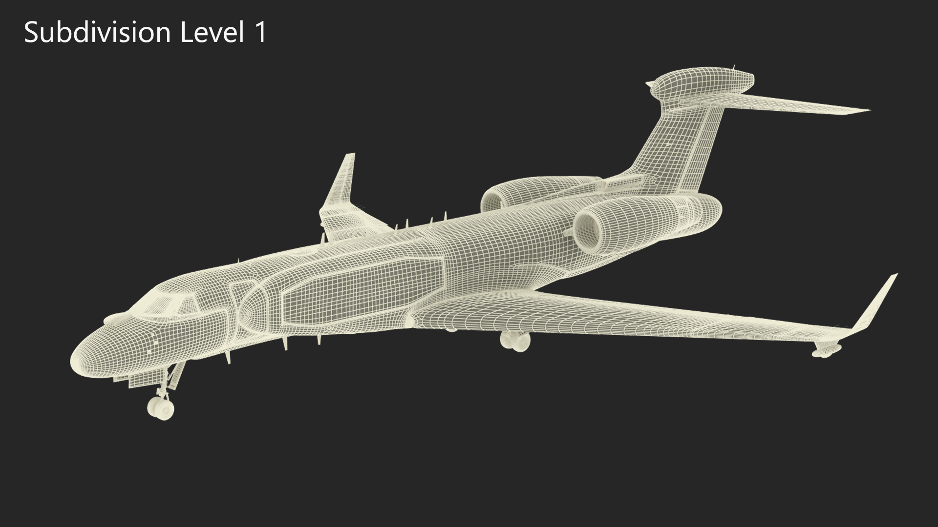 3D model CAEW G550 White in Takeoff Position