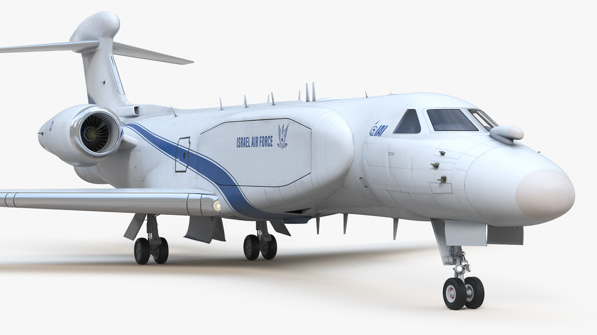 3D model CAEW G550 White in Takeoff Position