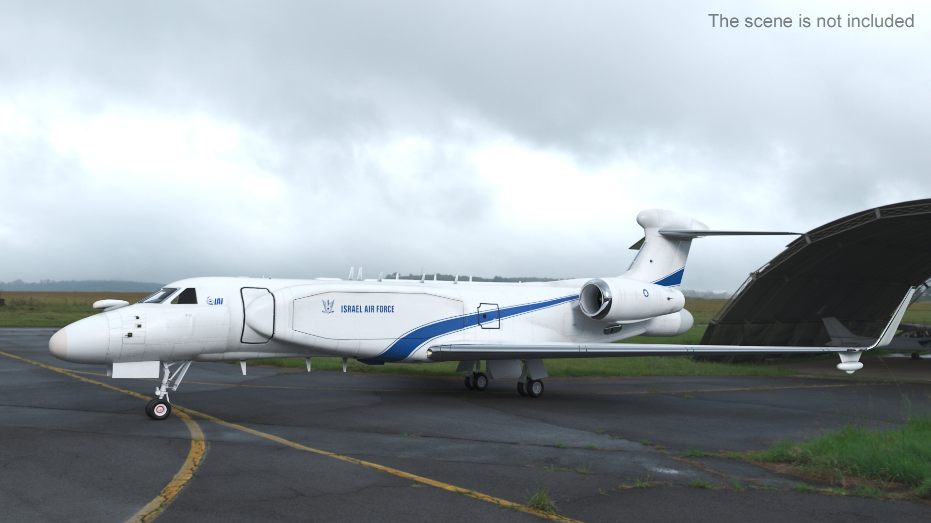 3D model CAEW G550 White in Takeoff Position