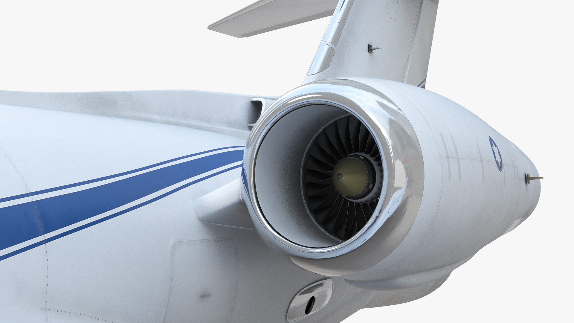 3D model CAEW G550 White in Takeoff Position
