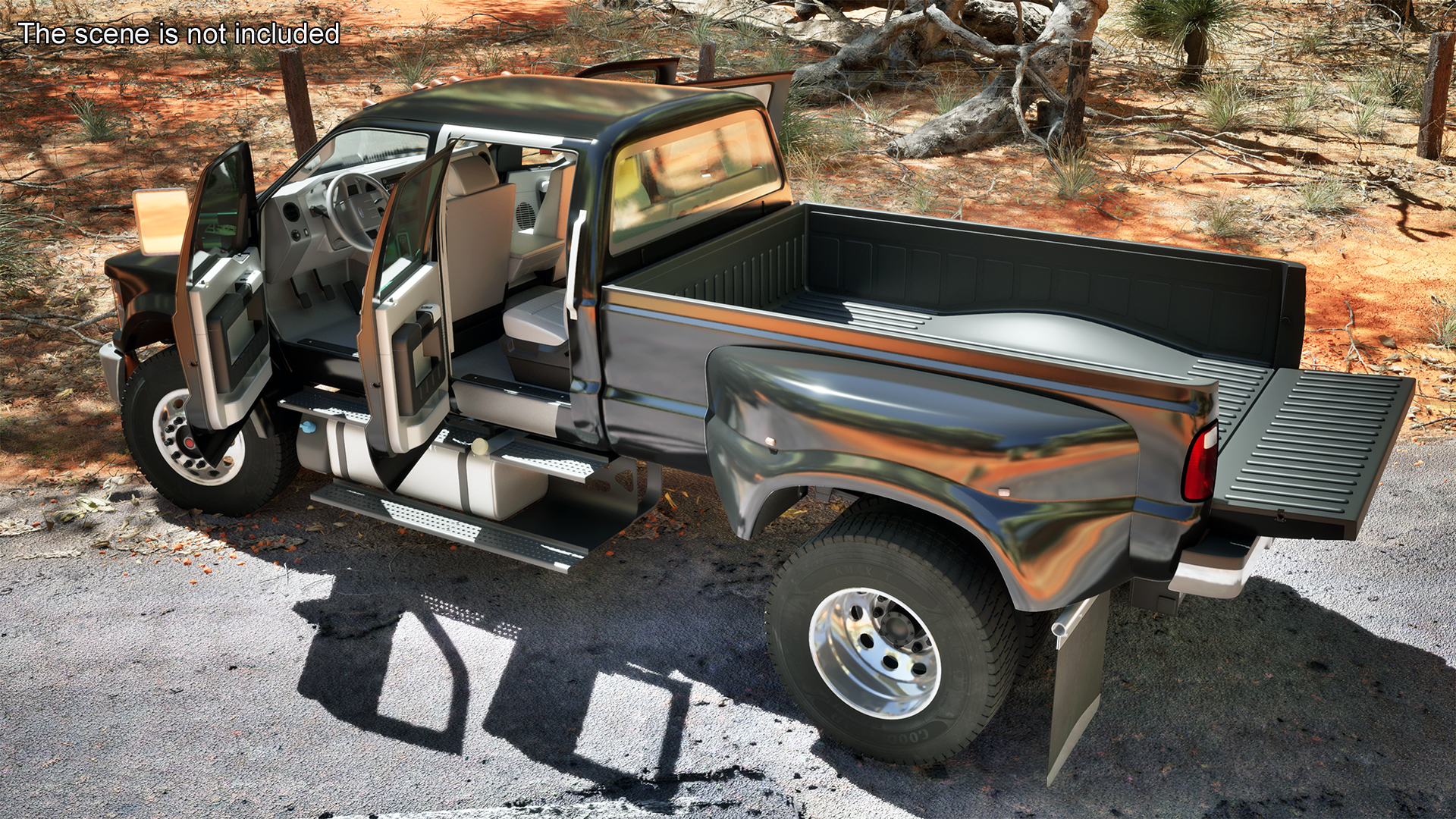 3D model Ford F-650 Supertrack Pickup Rigged