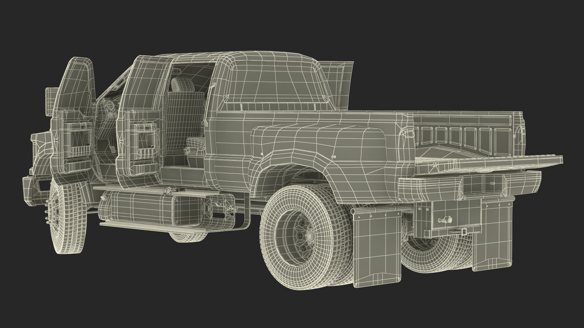 3D model Ford F-650 Supertrack Pickup Rigged
