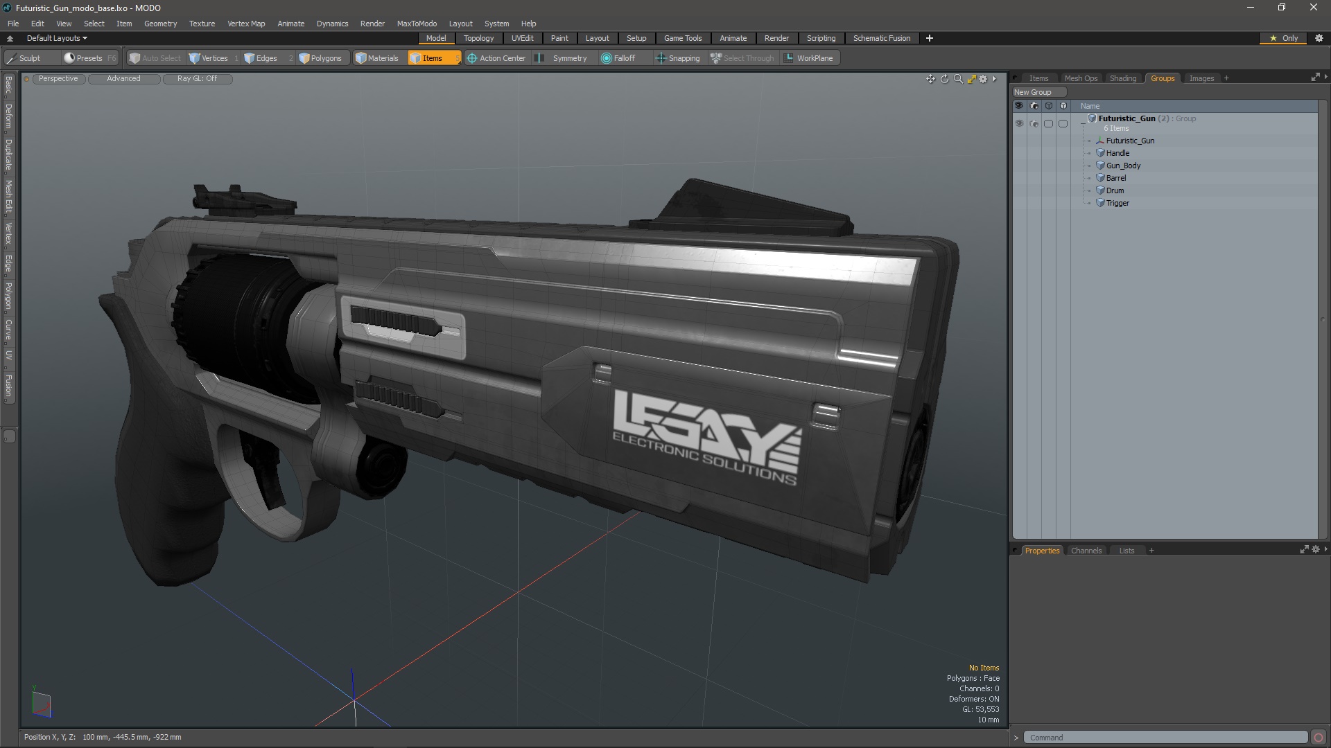 Futuristic Gun 3D model