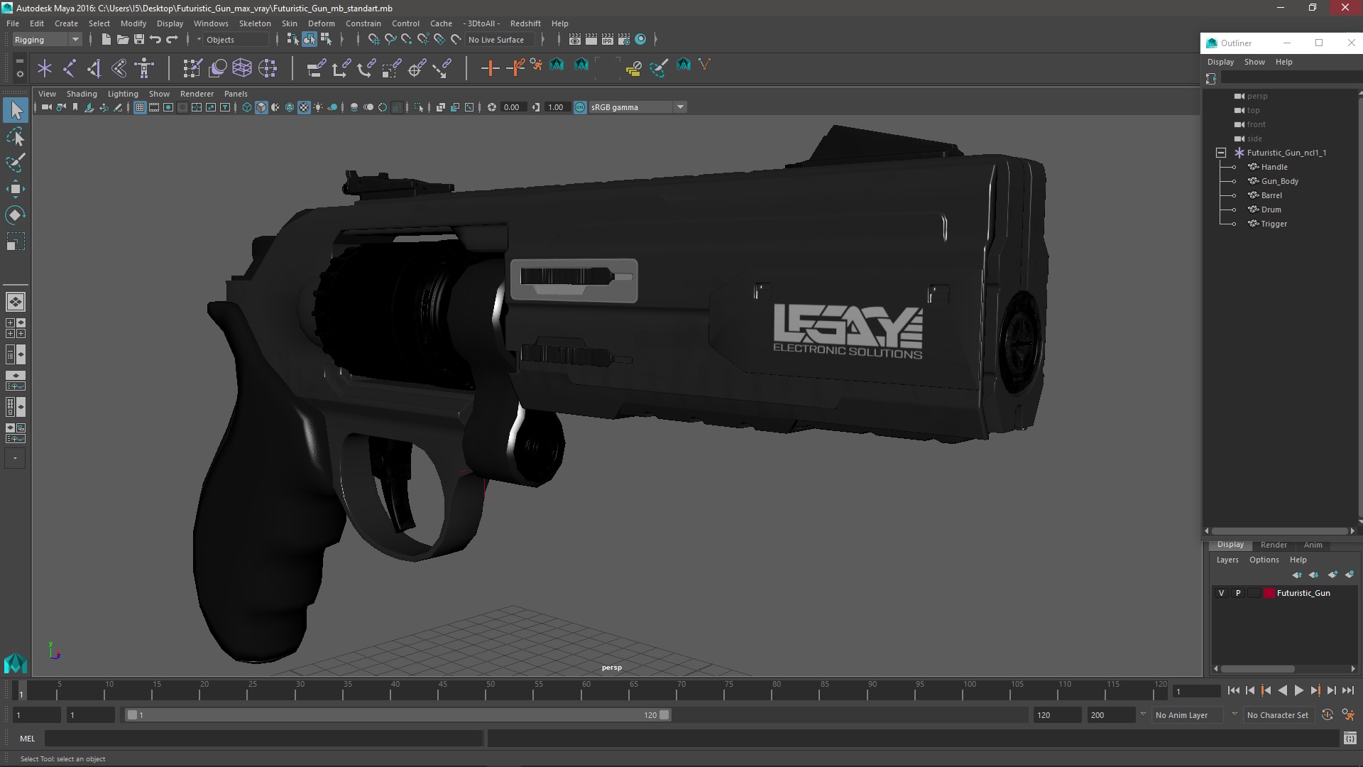 Futuristic Gun 3D model
