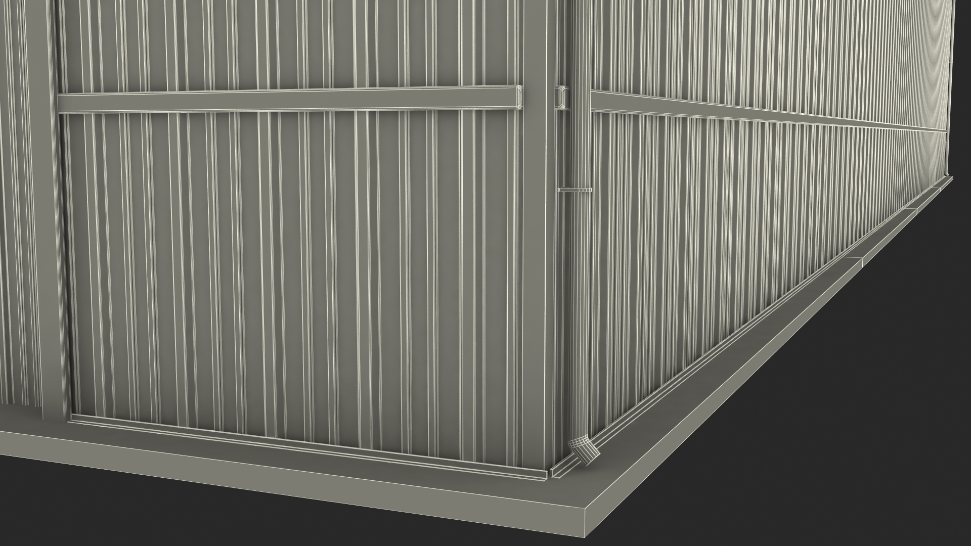 3D model Compact Airplane Hangar Rigged